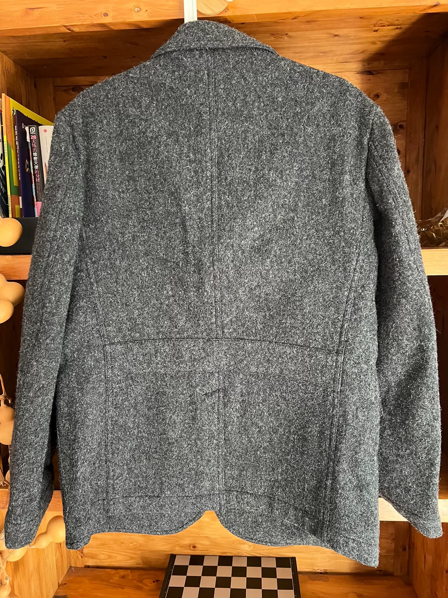 MHL Vintage Gray Wool Work Blazer — detail
