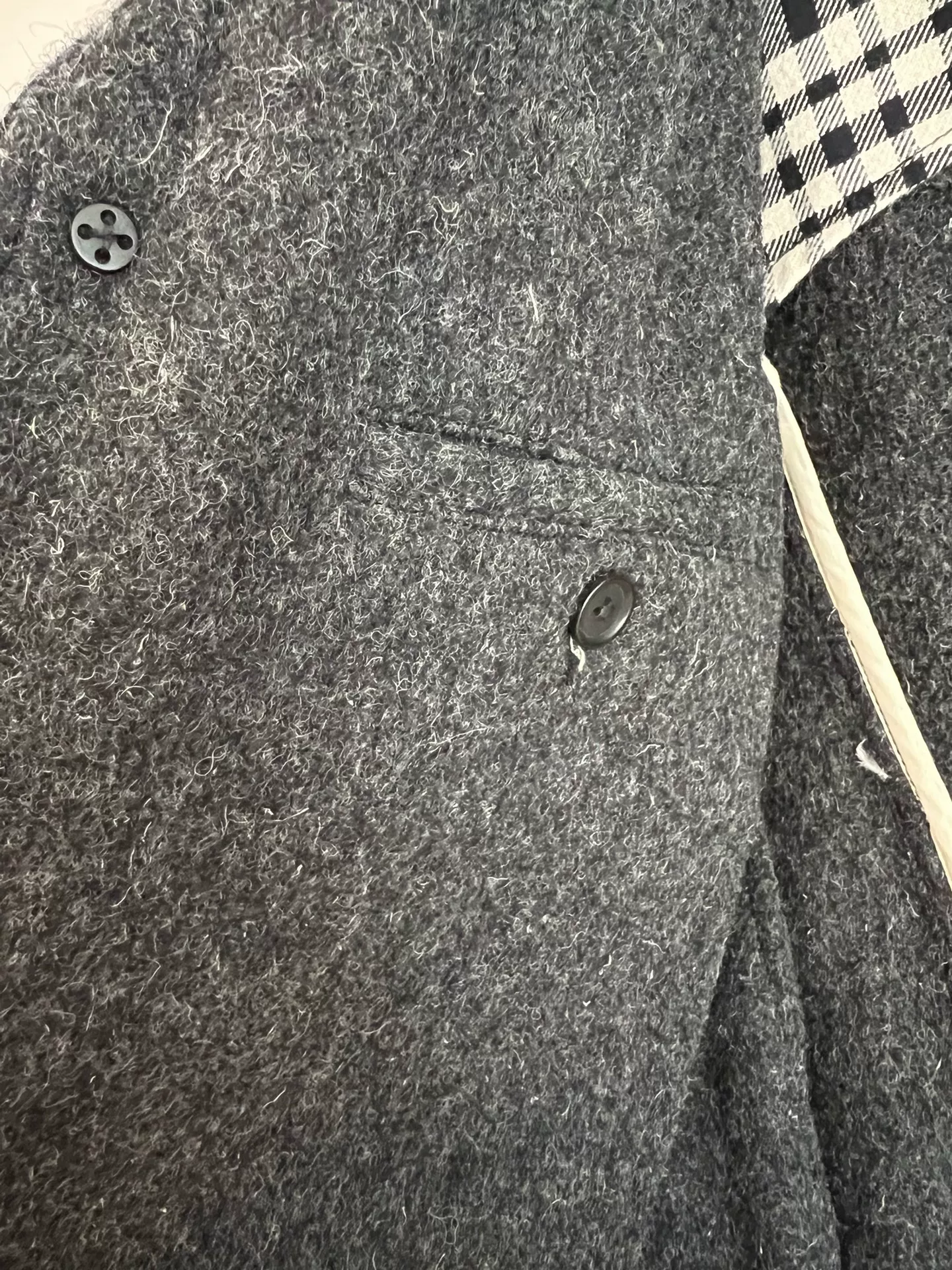 MHL Vintage Gray Wool Work Blazer — back