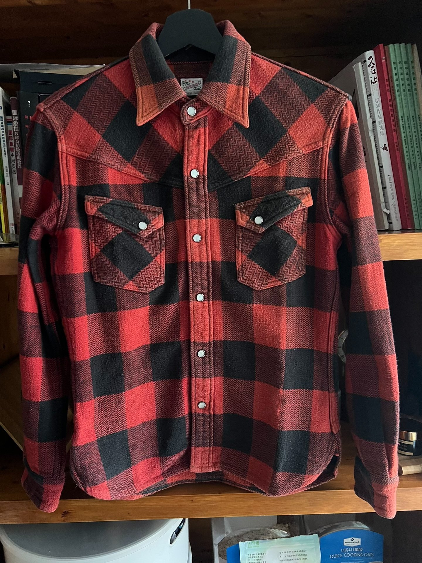 Plaid Flannel Western Work Shirt — front
