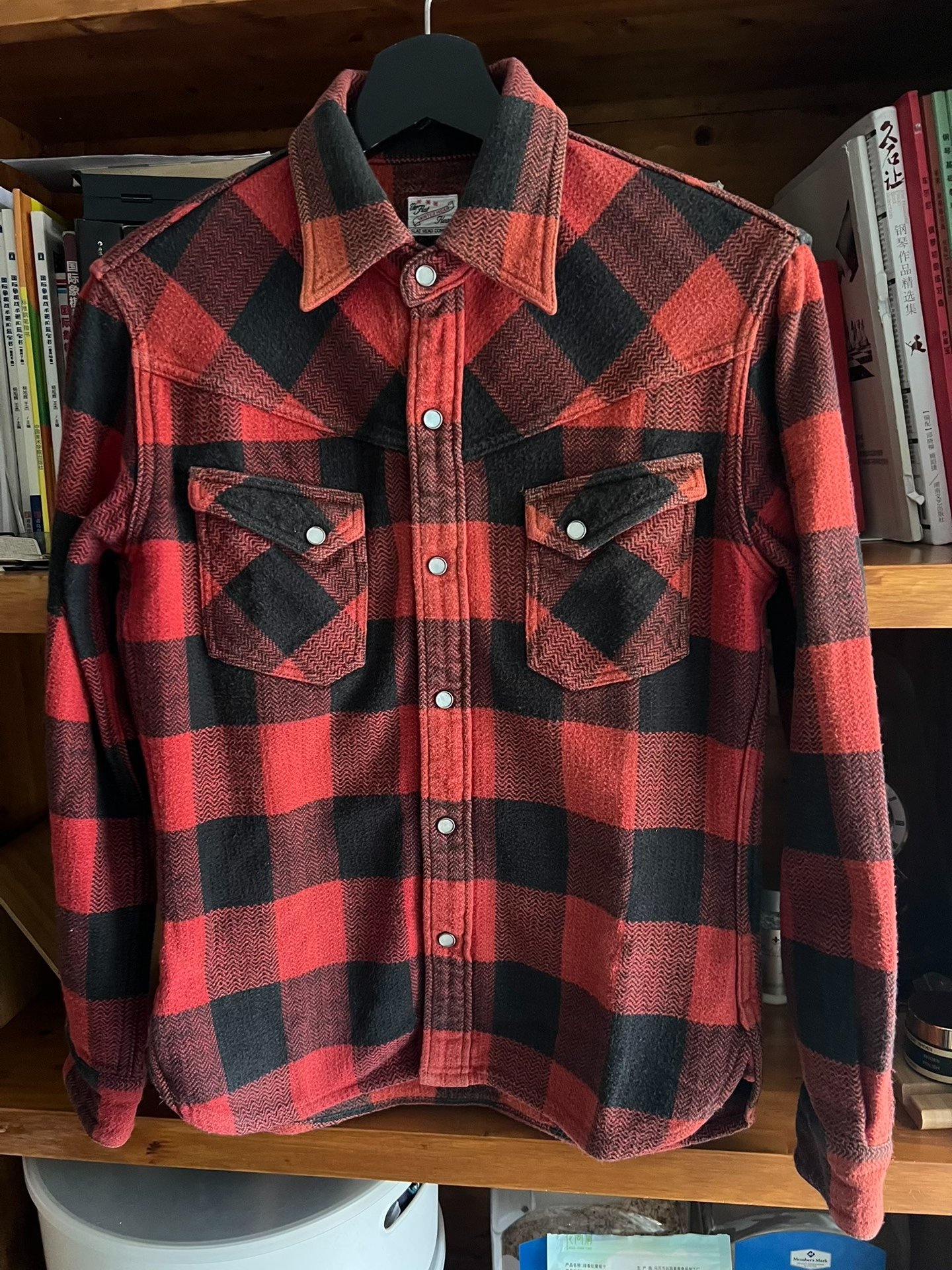 Plaid Flannel Western Work Shirt — back