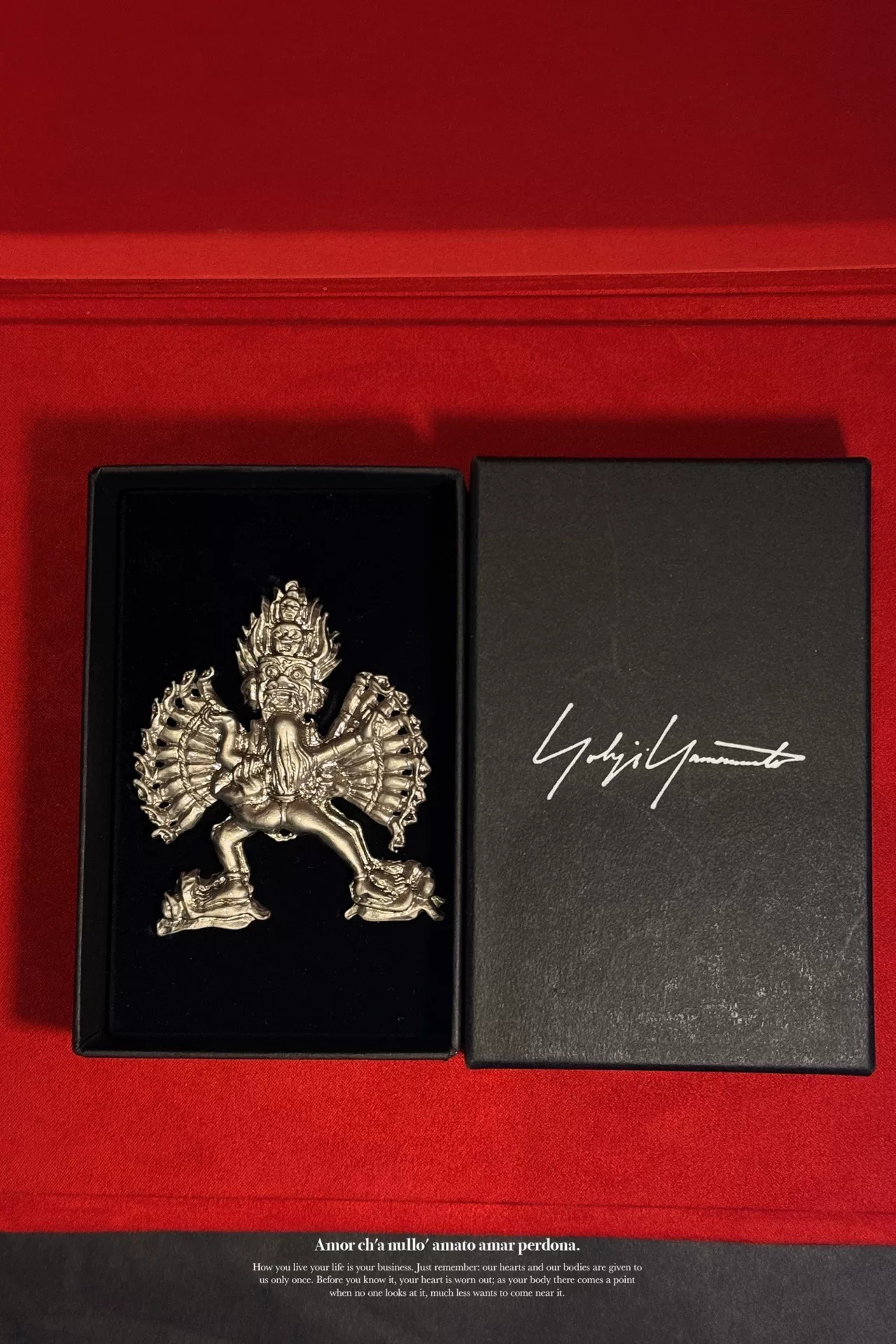 Yohji Yamamoto Happy Buddha Brooch — front