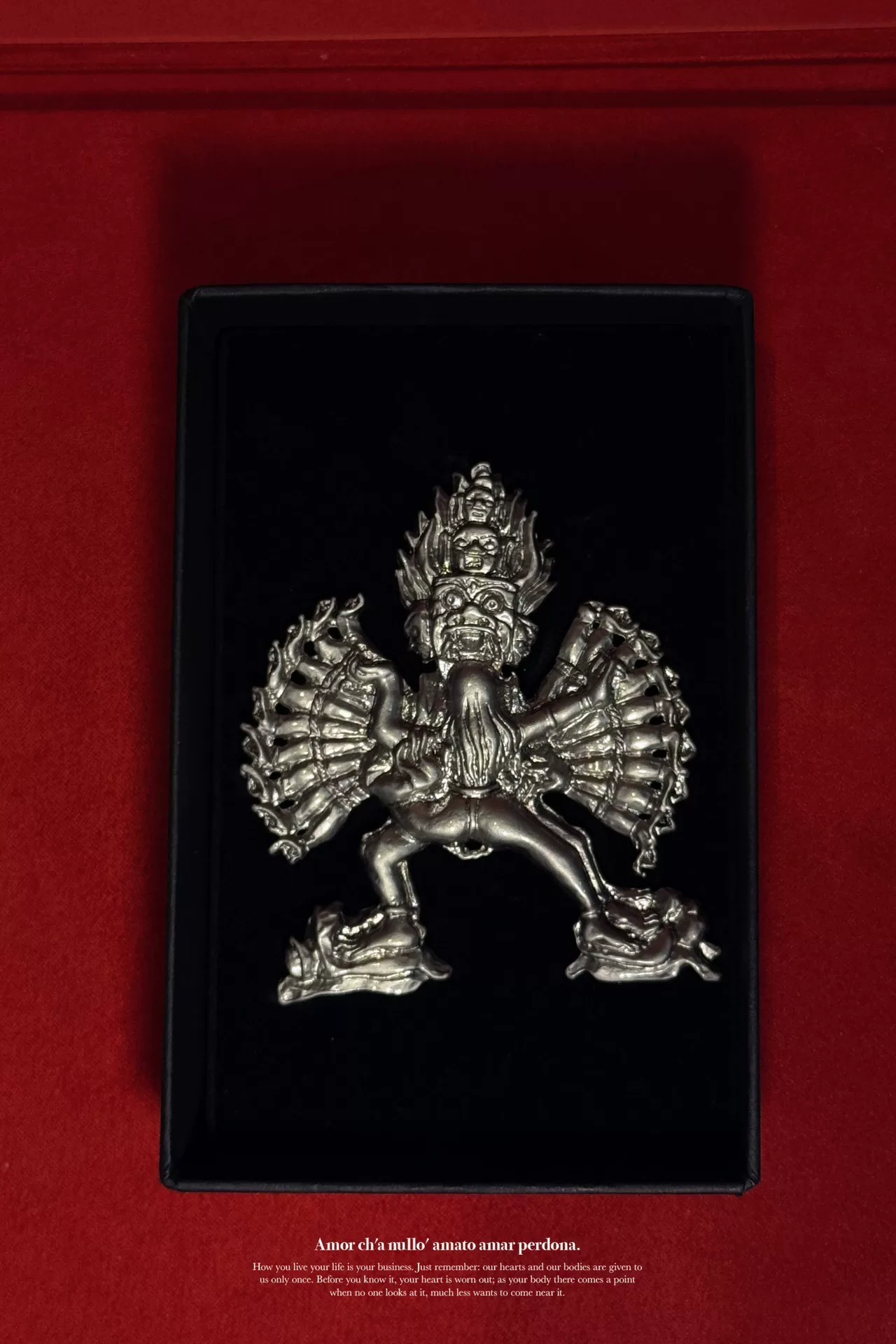 Yohji Yamamoto Happy Buddha Brooch — back