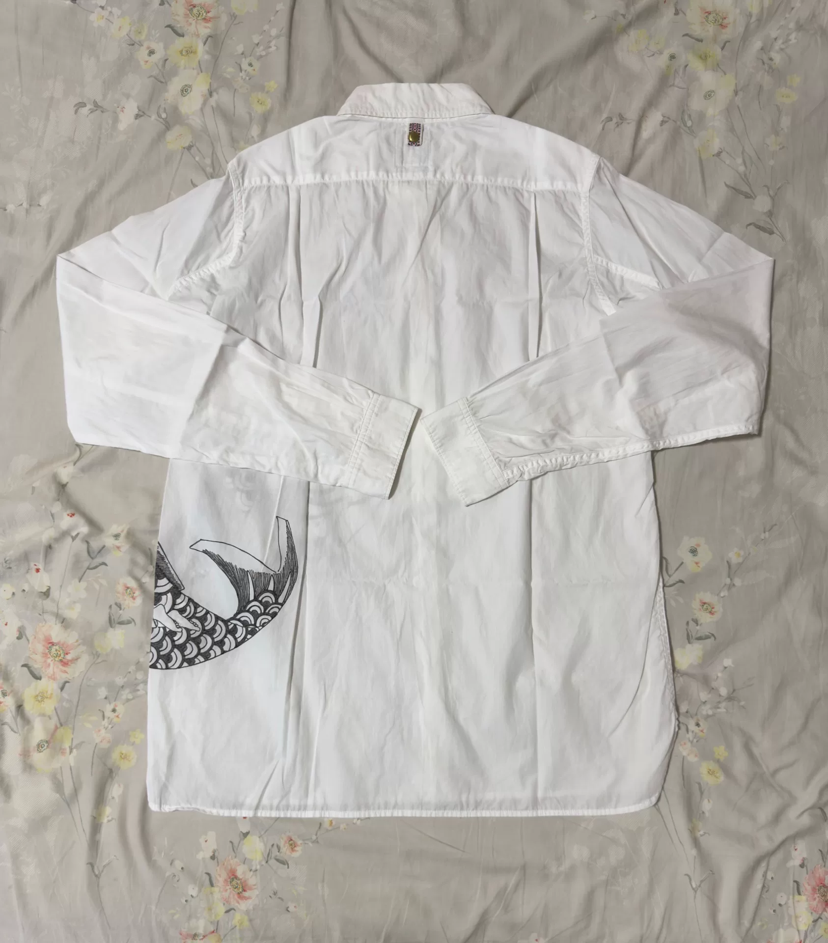 visvim 17AW Hand-Painted Carp Long-Sleeve Shirt — front