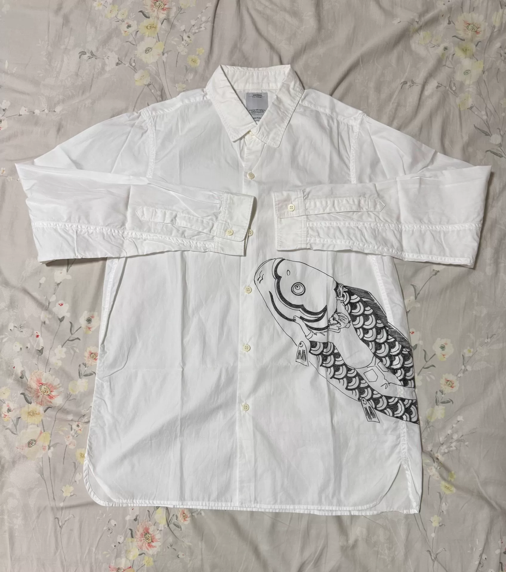 visvim 17AW Hand-Painted Carp Long-Sleeve Shirt