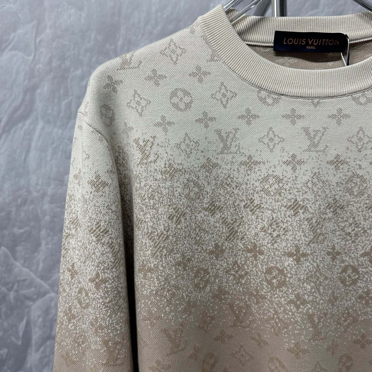 Louis Vuitton SS26 Gradient All-Over Print Sweatshirt — detail