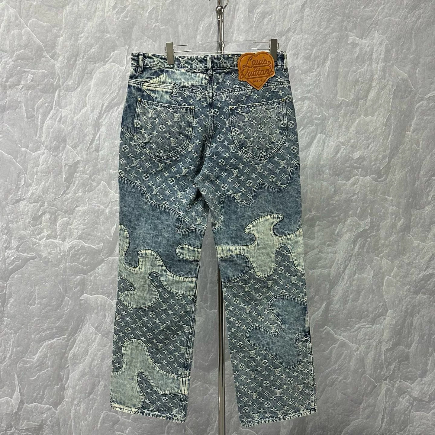 Louis Vuitton Nigo Deconstructed Denim Pants — back
