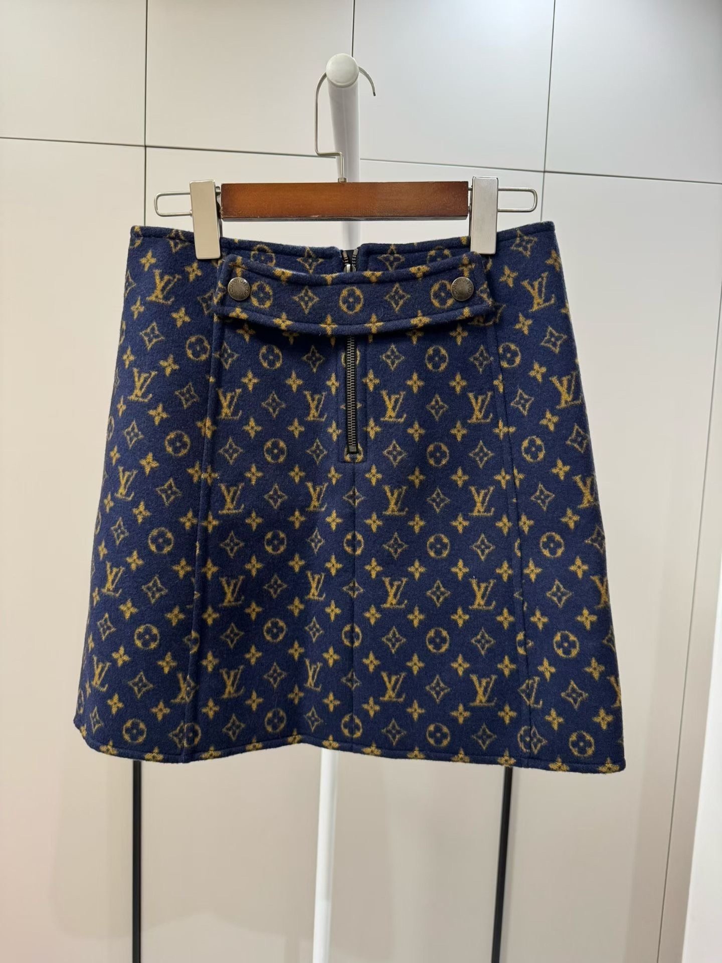 Louis Vuitton Monogram Wool Skirt — front