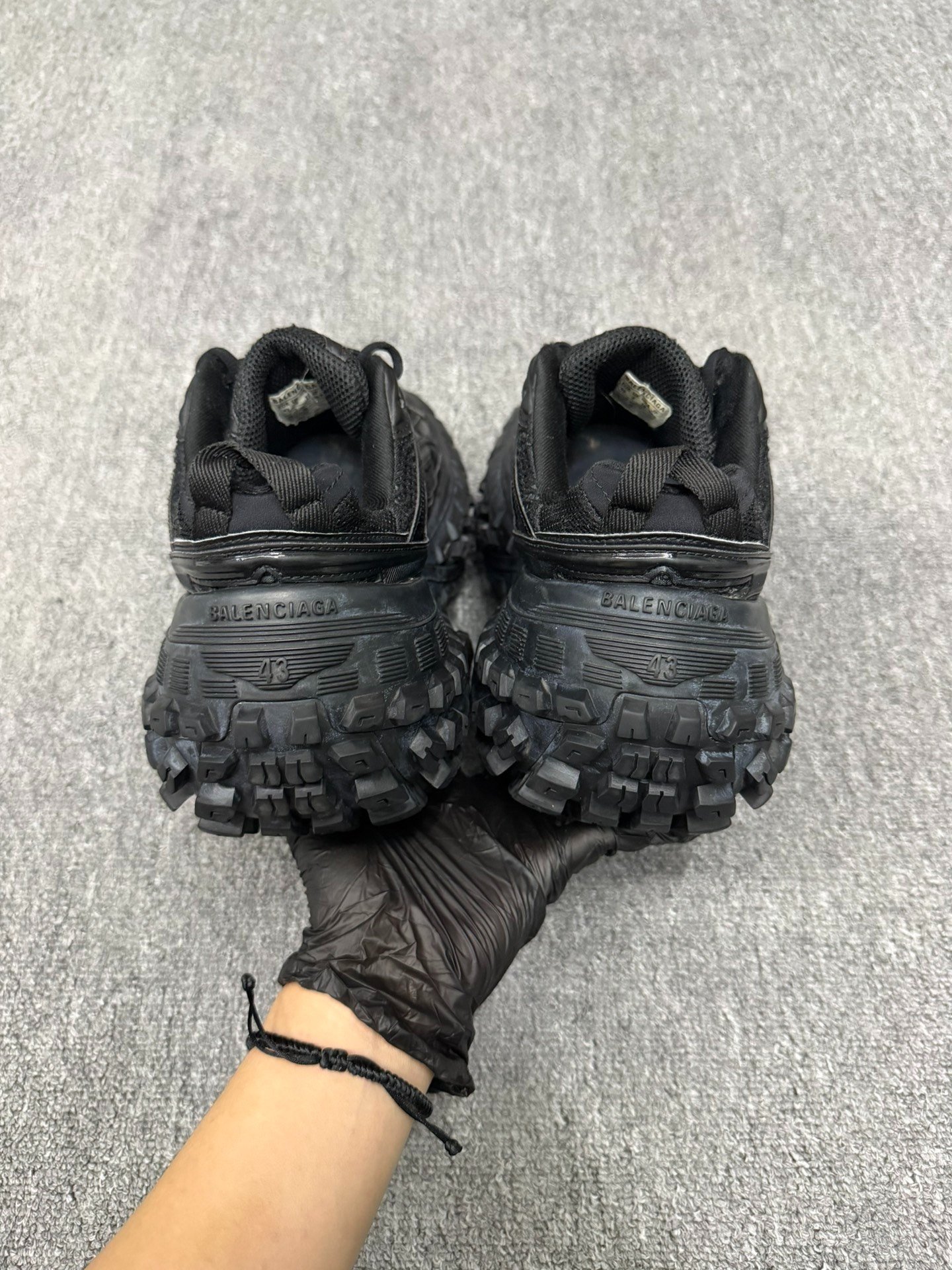 Balenciaga Black Tire Dad Shoes — back