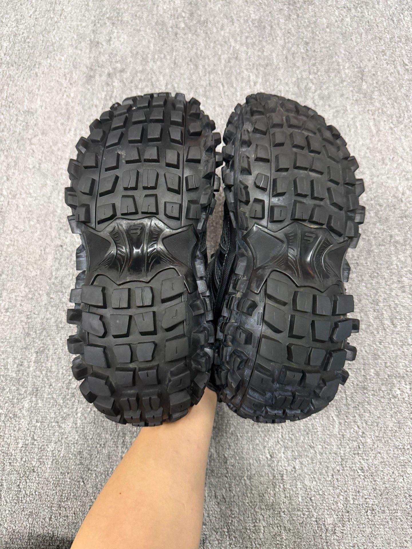 Balenciaga Black Tire Dad Shoes — label