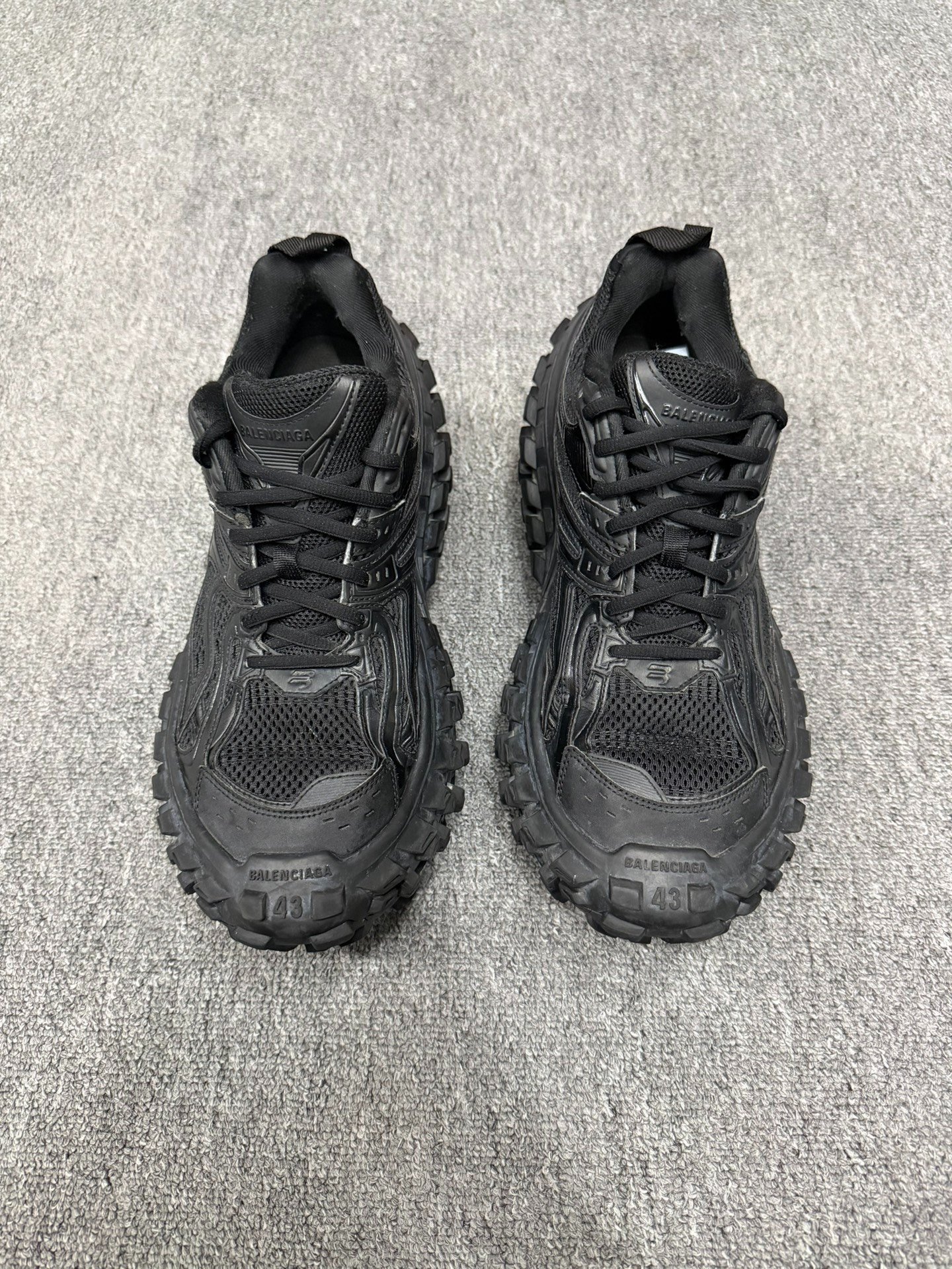 Balenciaga Black Tire Dad Shoes — front