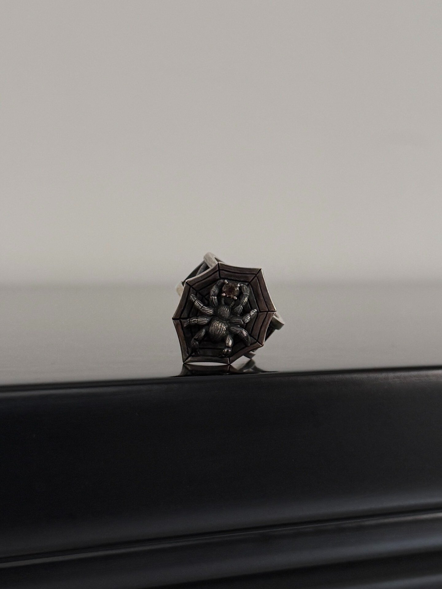 Jean Paul Gaultier Silver Spider Ring — front