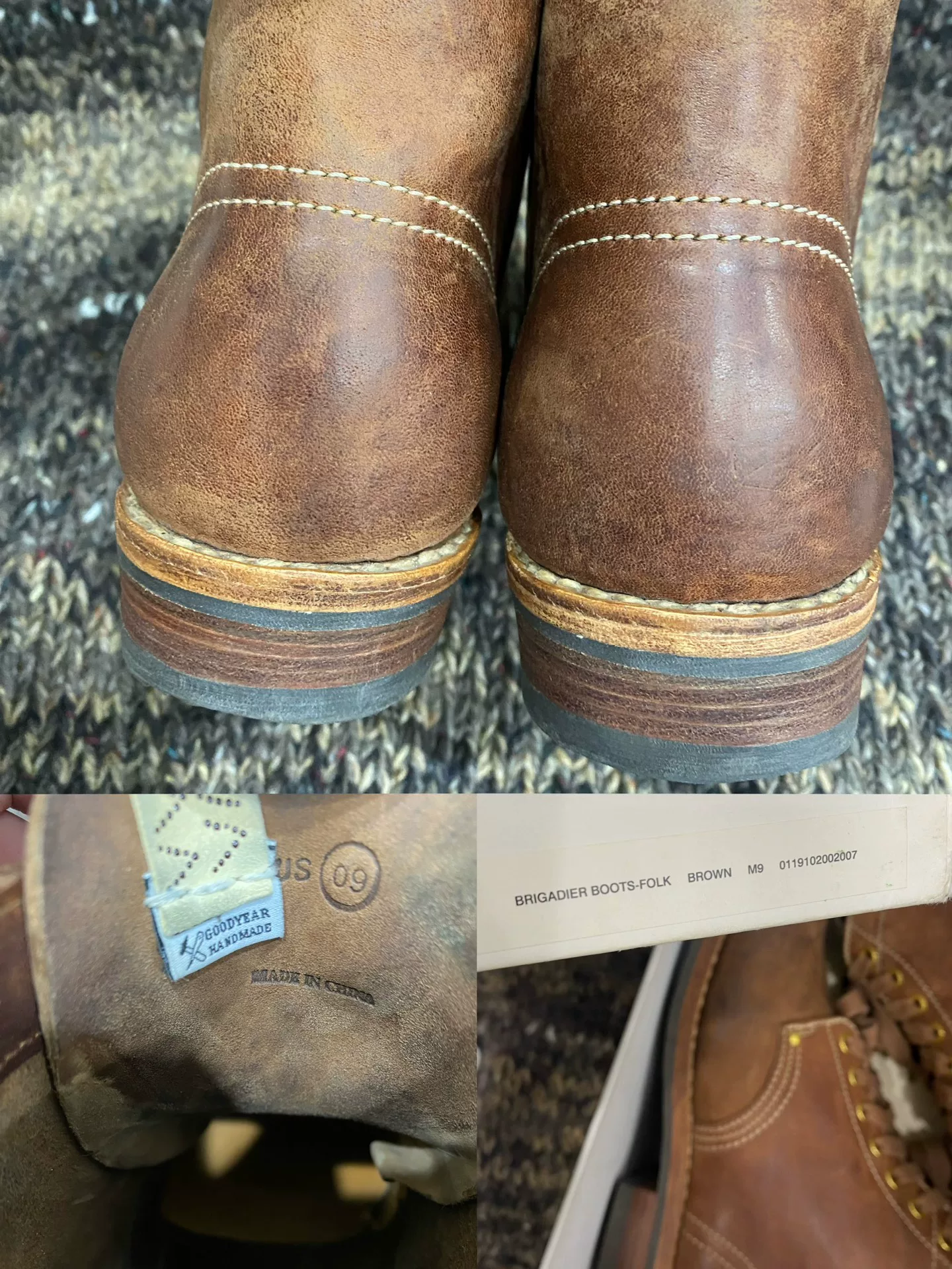 VISVIM 19SS BRIGADIER BOOTS FOLK — back