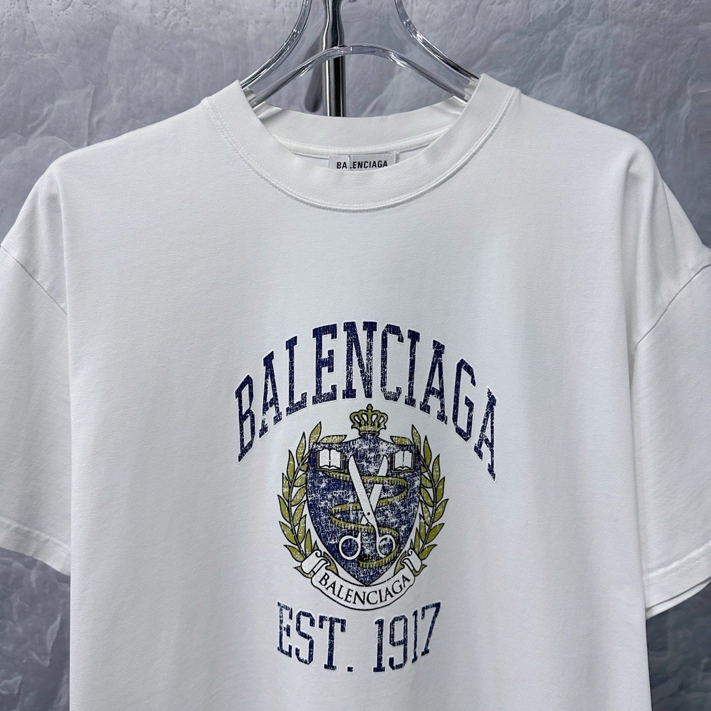 Balenciaga Scissors Letter Print T-Shirt — front