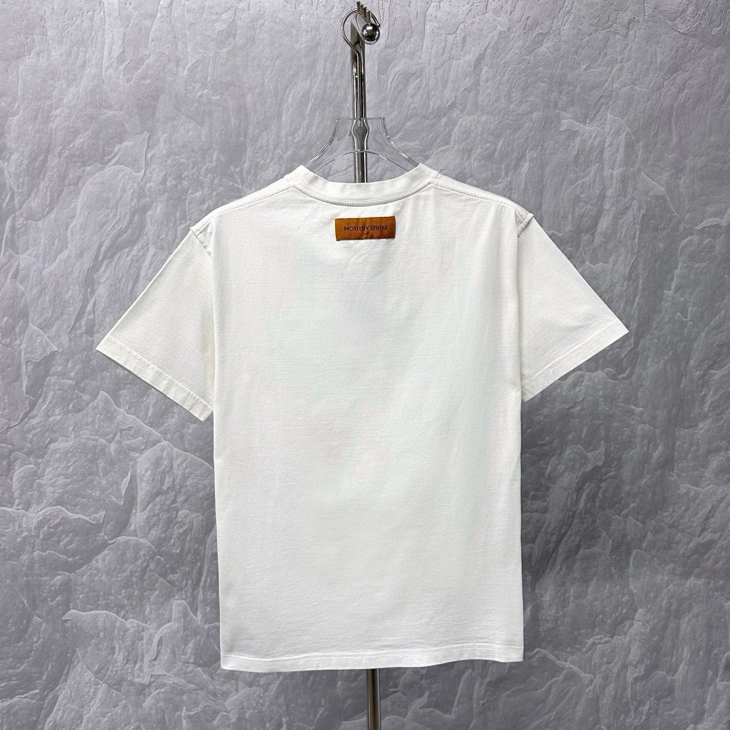 Louis Vuitton White Embossed Short Sleeve XS — back