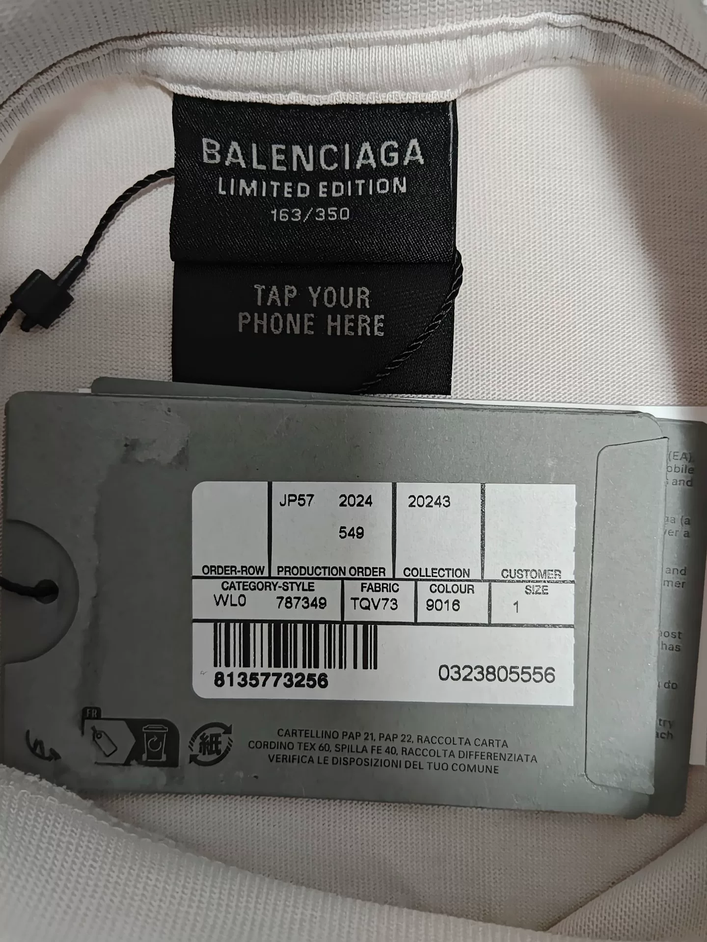 Balenciaga Need for Speed Graphic T-Shirt — label