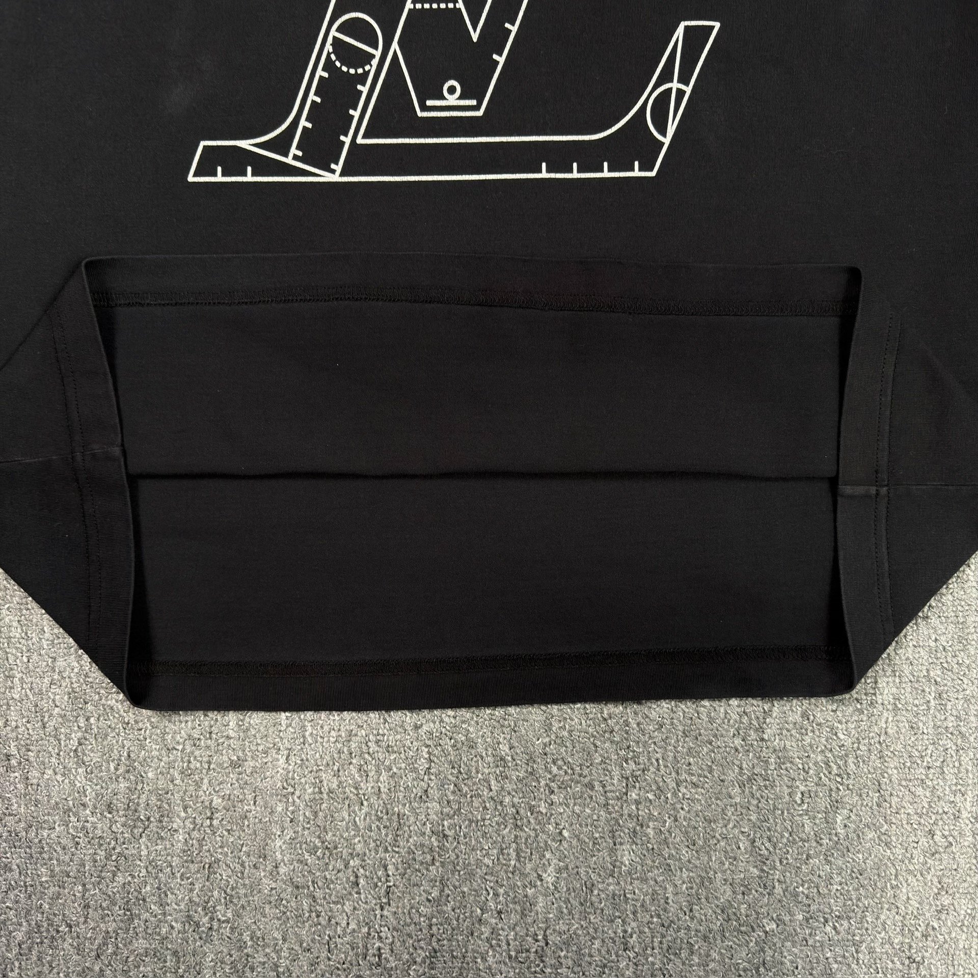LV NBA Large Logo Black T-Shirt — label