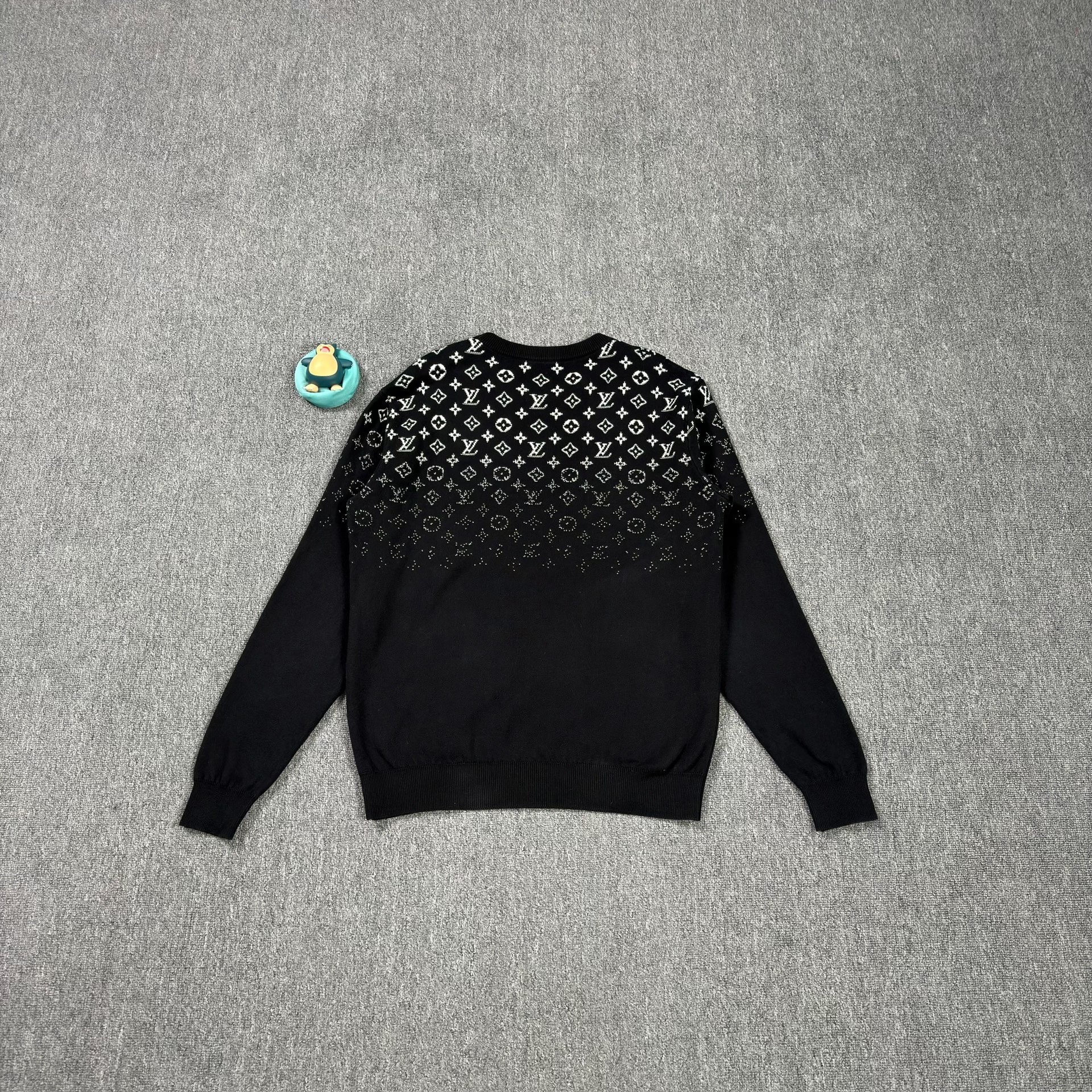 Louis Vuitton Black Gradient Monogram Sweater — front