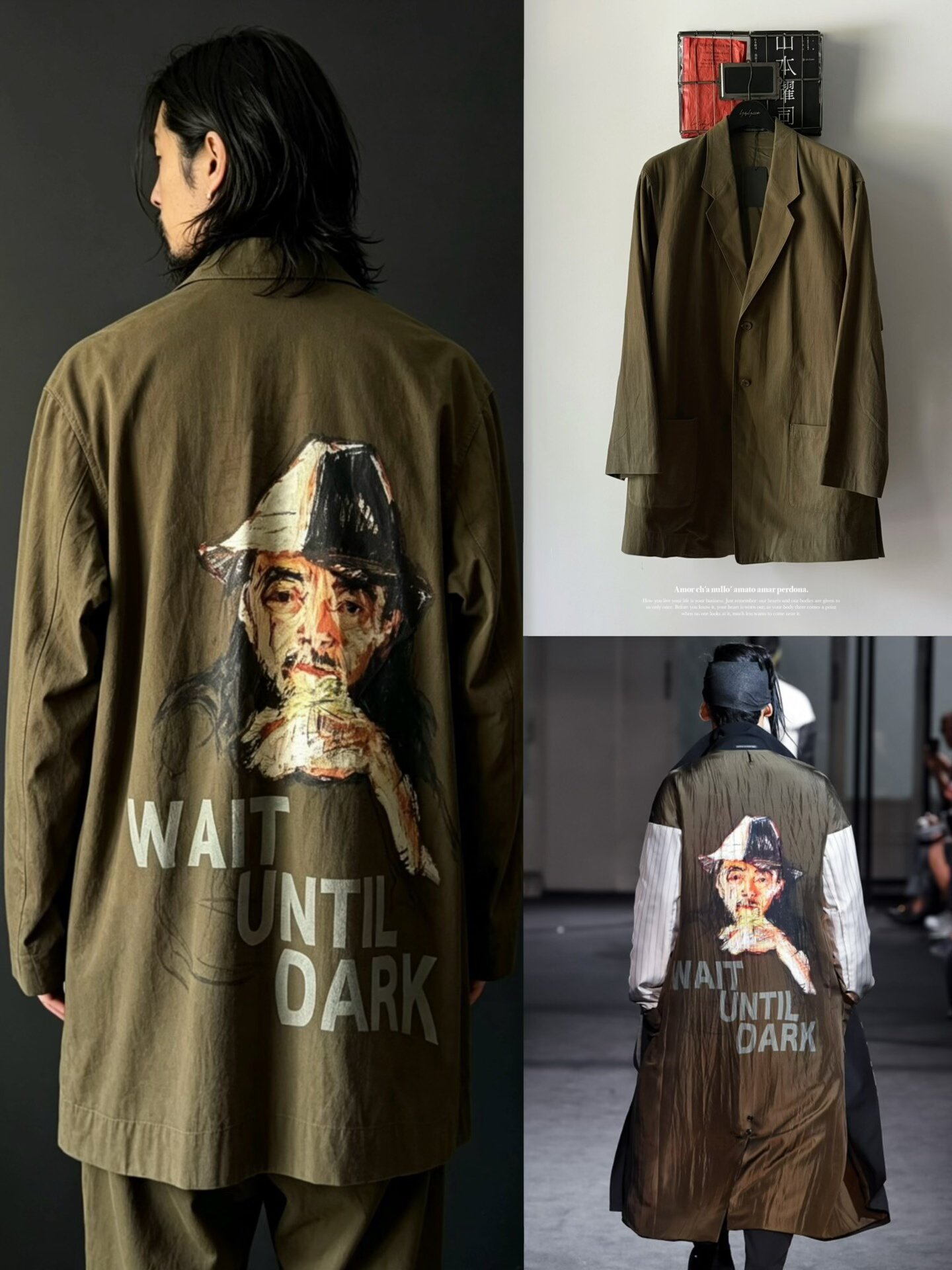 Yohji Yamamoto 17SS Portrait Print Coat