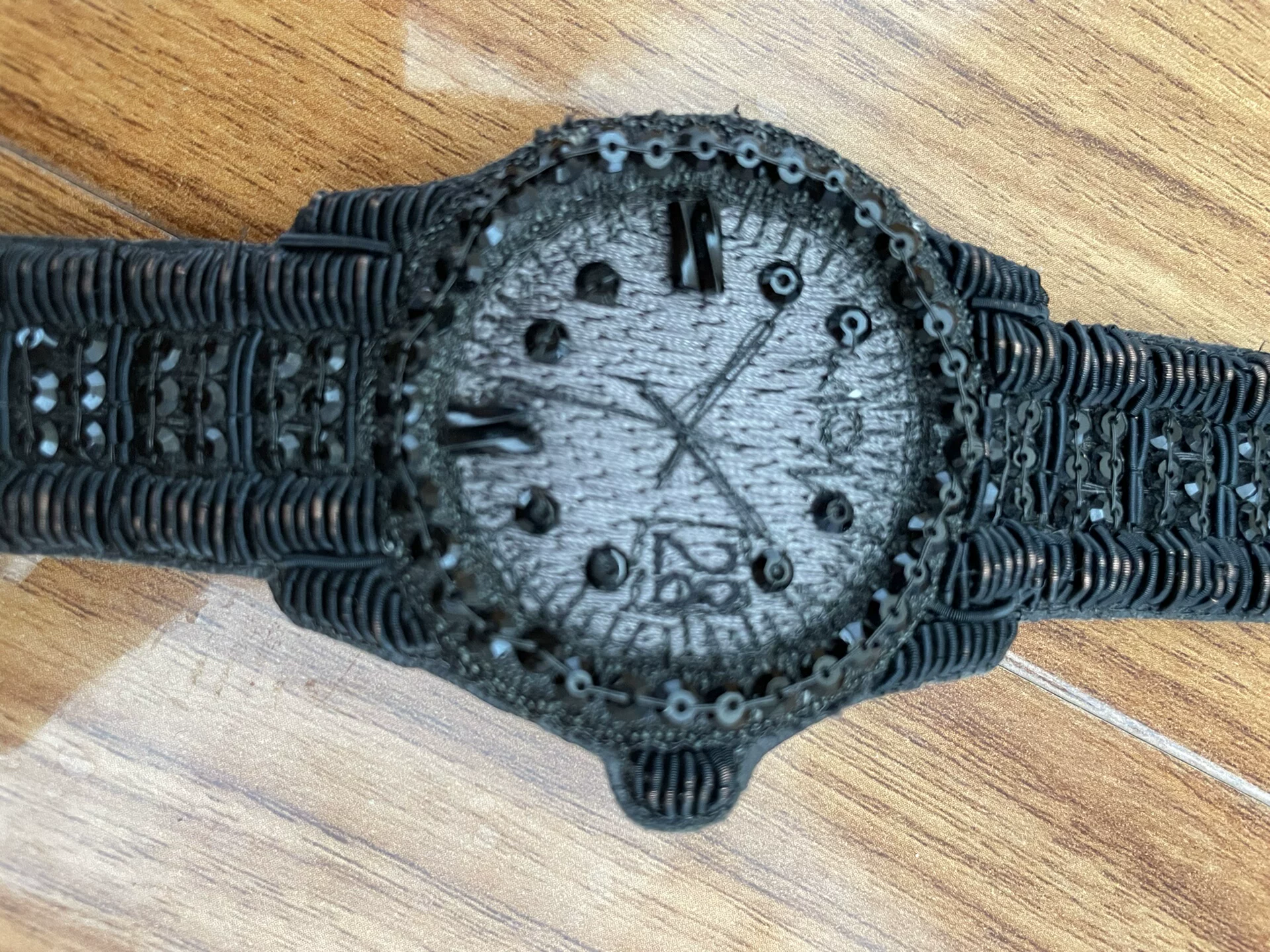 Walter Van Beirendonck All-Black Watch — detail