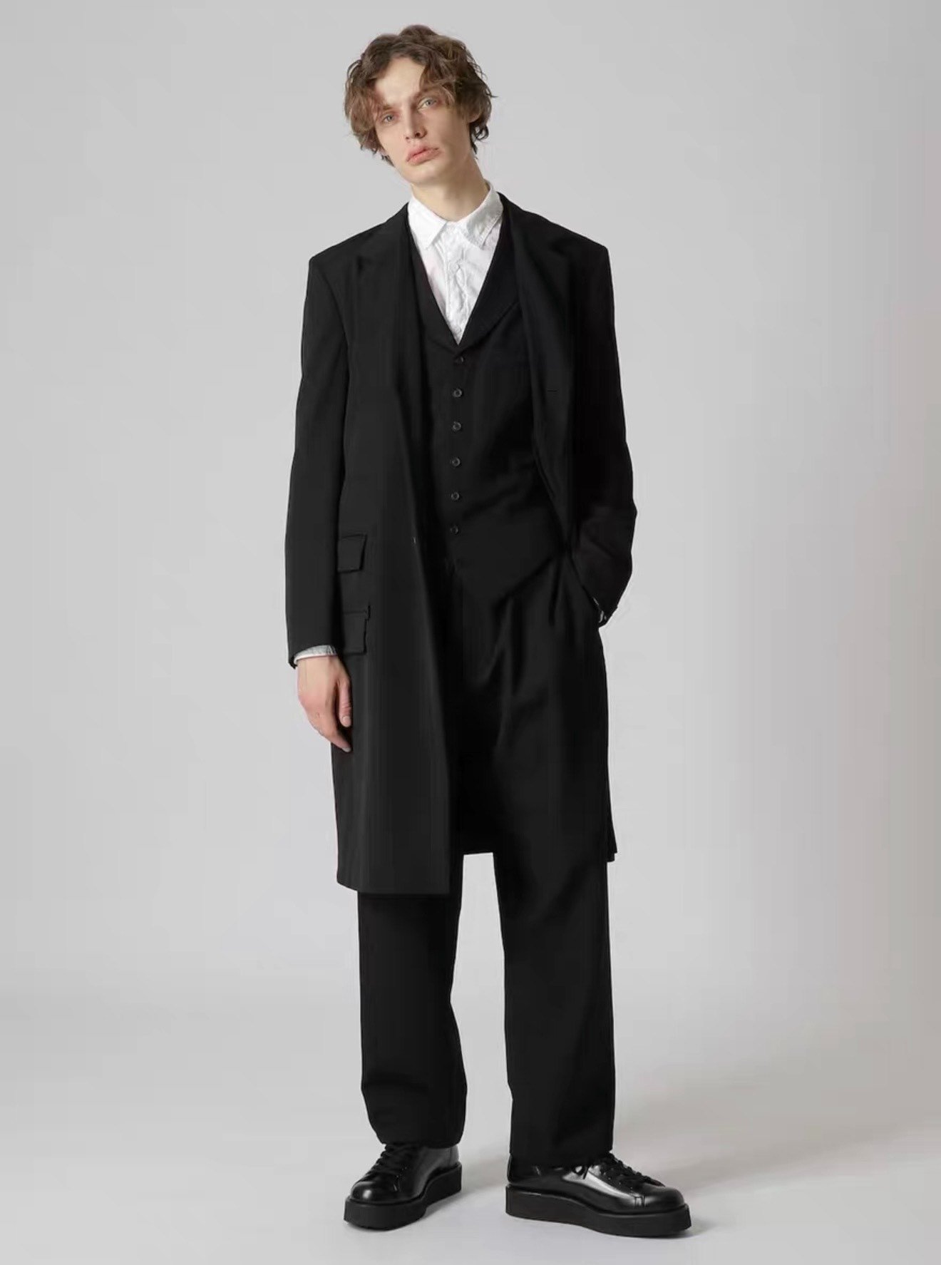 Yohji Yamamoto 17AW Doctor's Jacket Coat — front