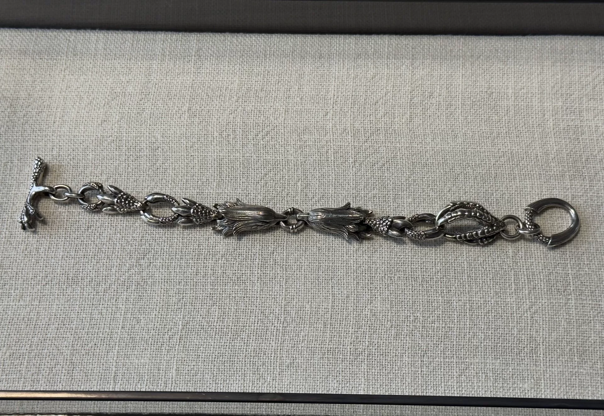 Yohji Yamamoto 24AW Silver Eagle Bracelet — front