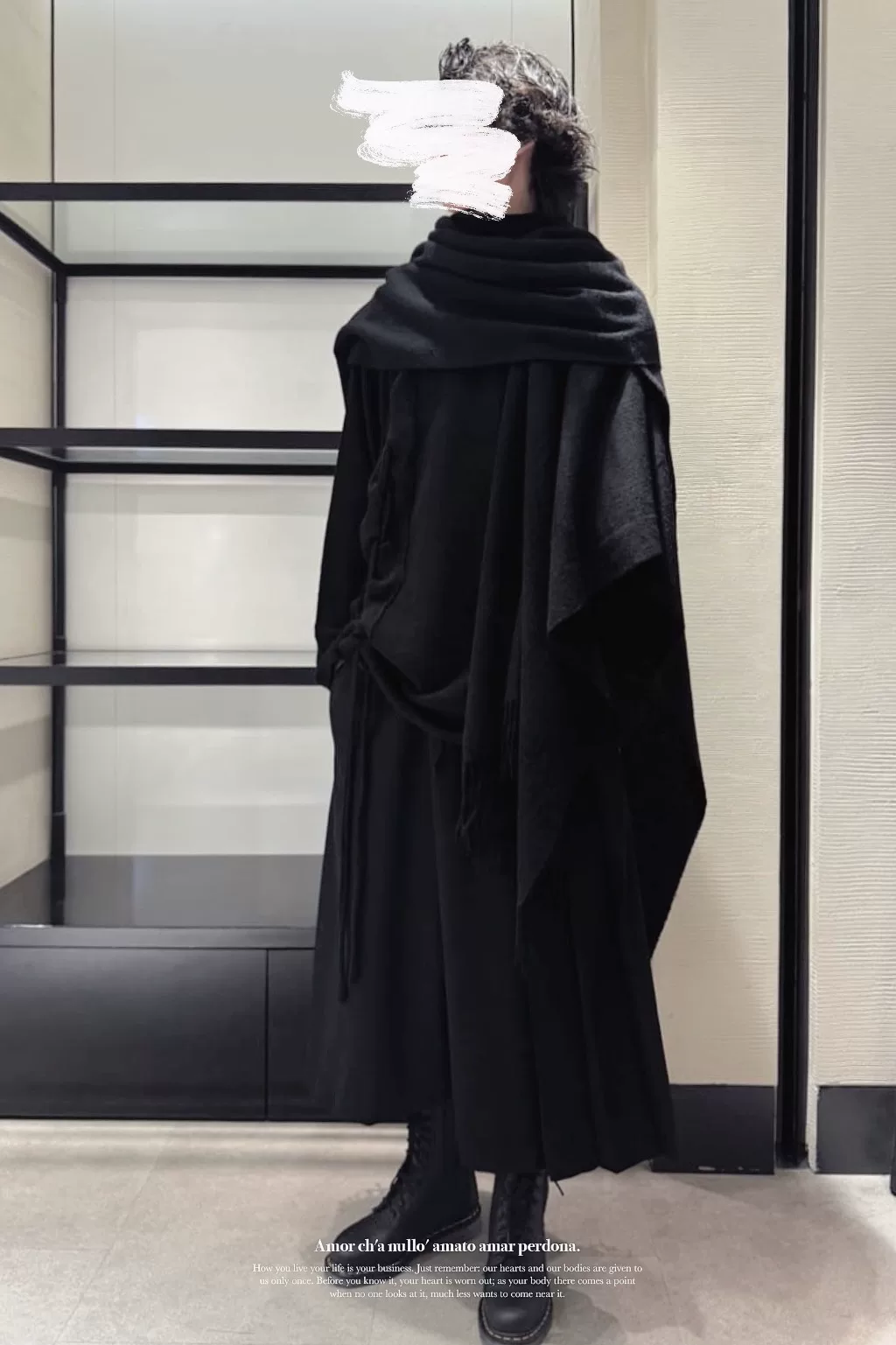 Yohji Yamamoto 24AW Wool Hakama Skirt-Pants — back
