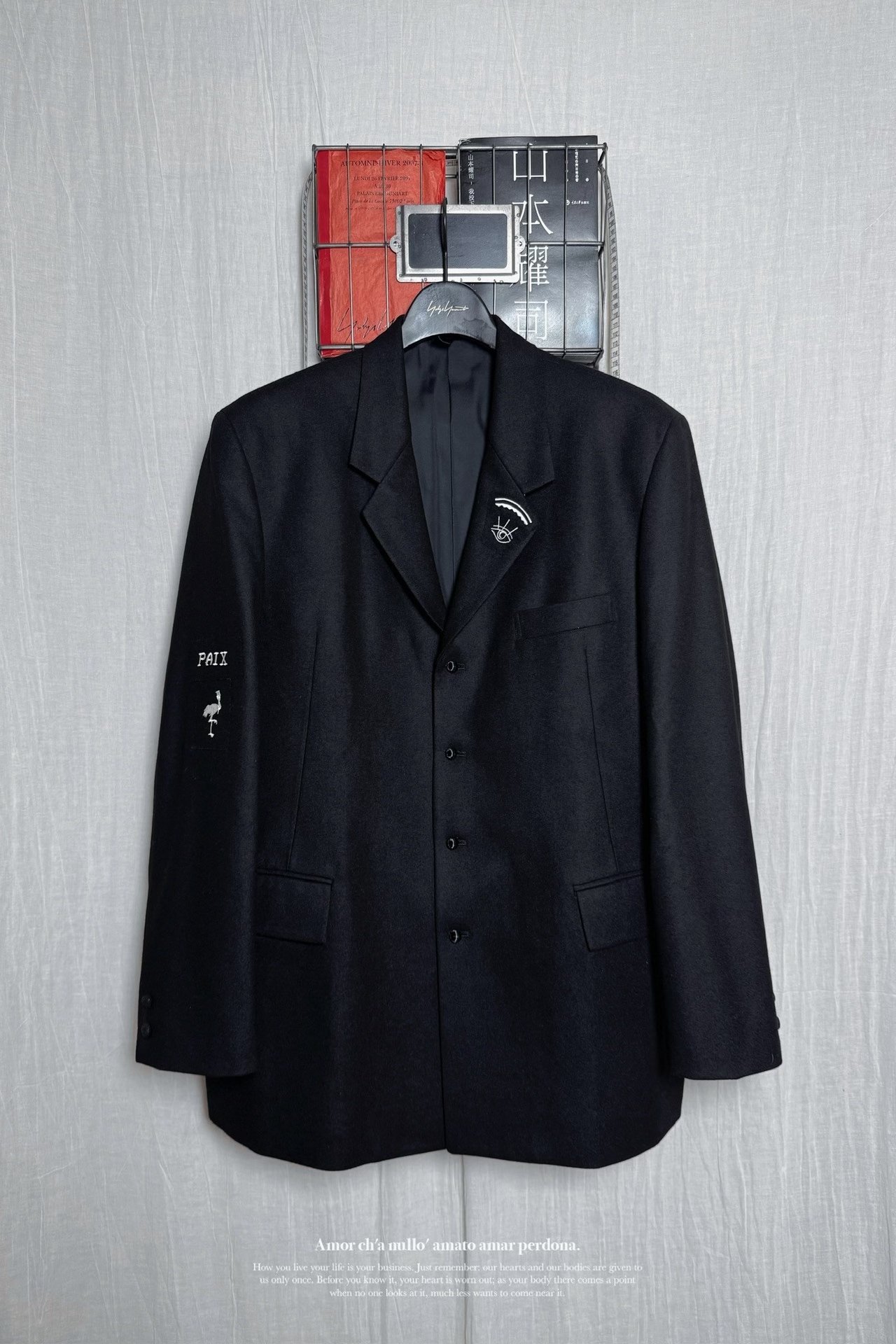 Yohji Yamamoto 91AW Embroidery Flannel Jacket