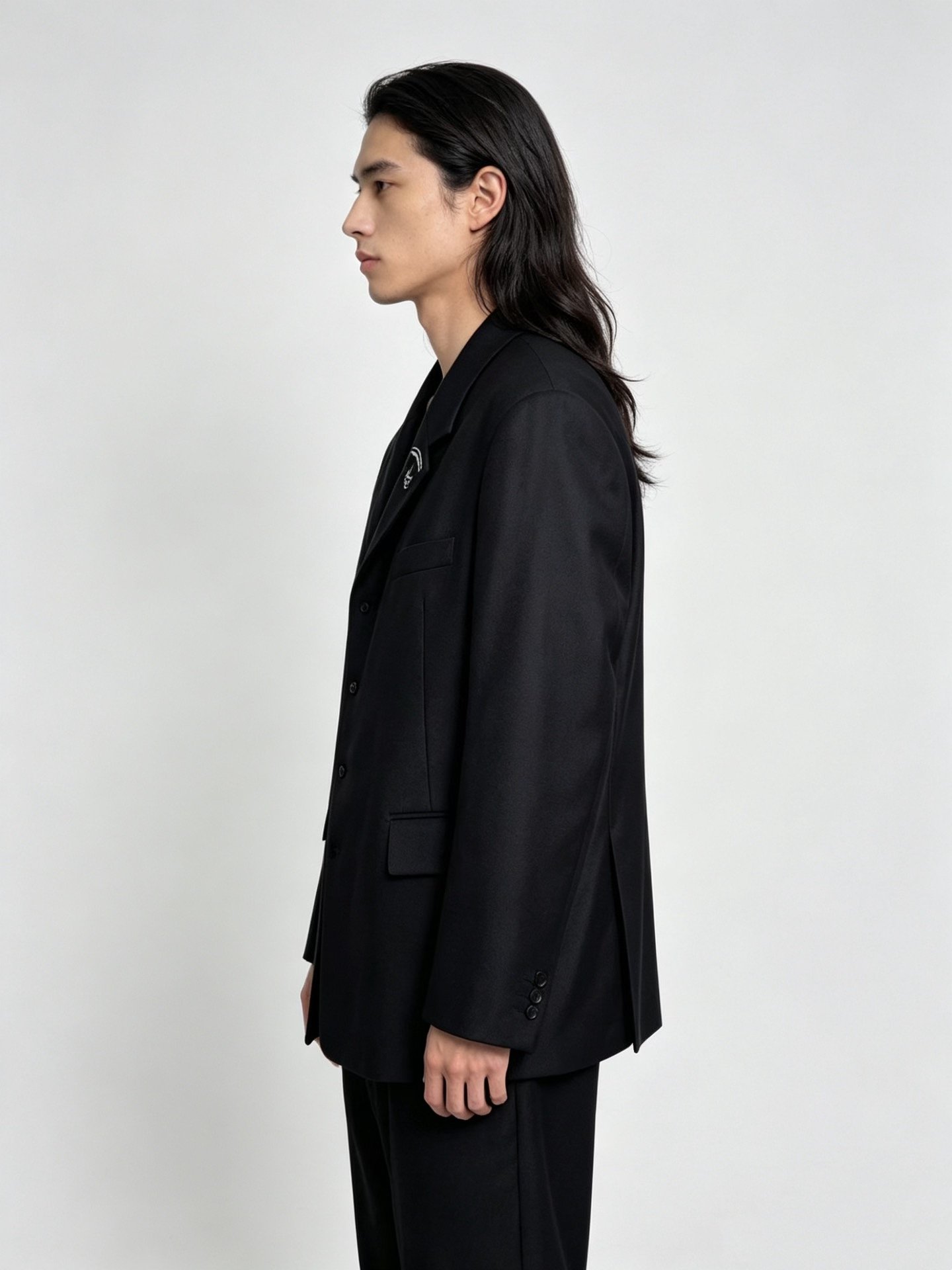 Yohji Yamamoto 91AW Embroidery Flannel Jacket — back