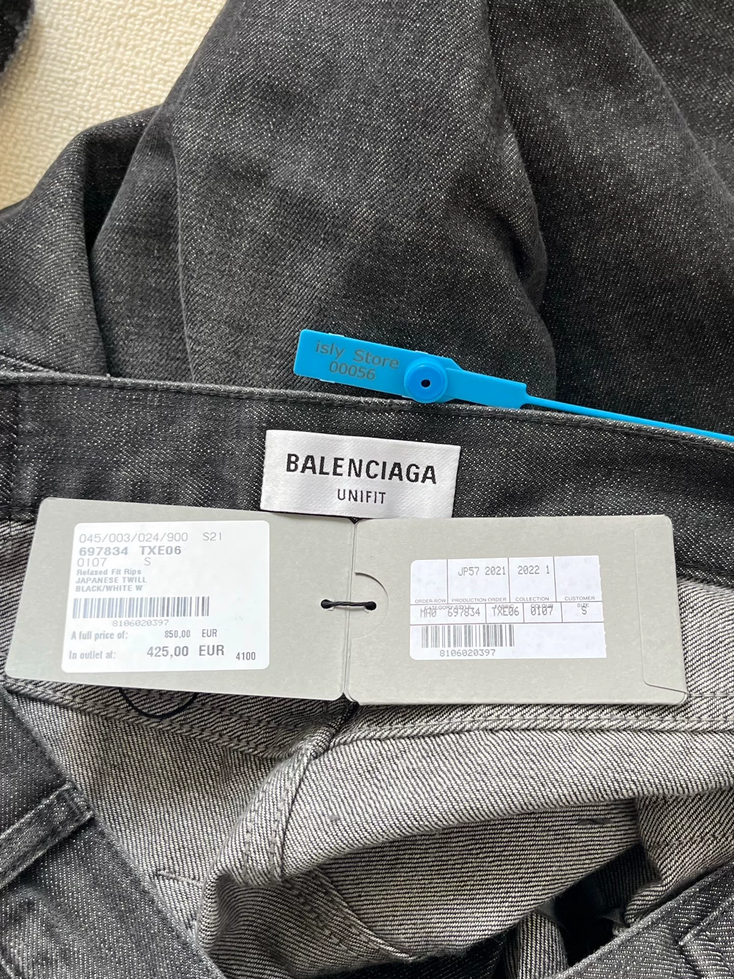 Balenciaga Distressed Ripped Straight Jeans — back