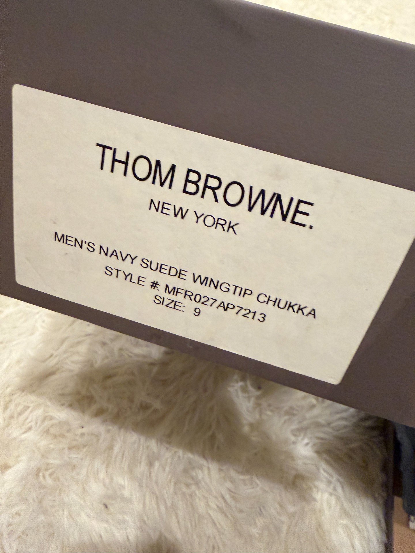 Thom Browne Navy Leather Boots — back