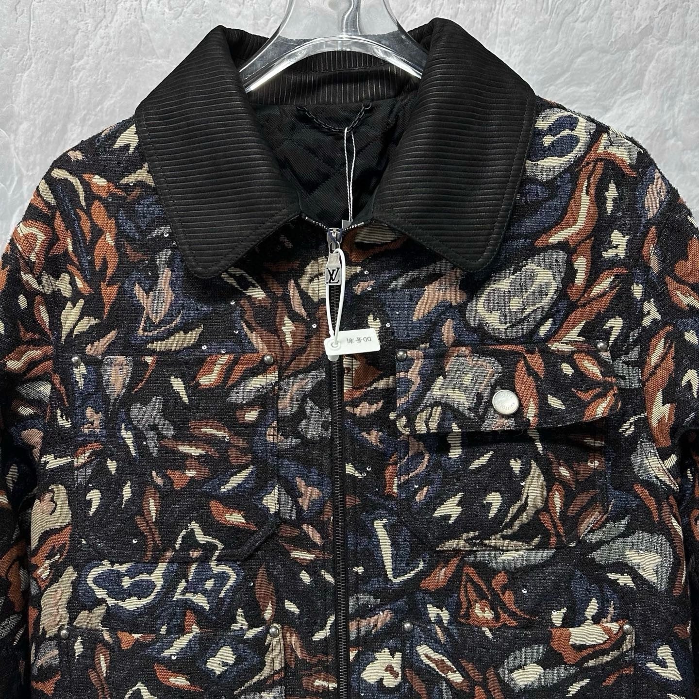 Louis Vuitton Nigo FW25 Sequin Patchwork Denim Jacket — front