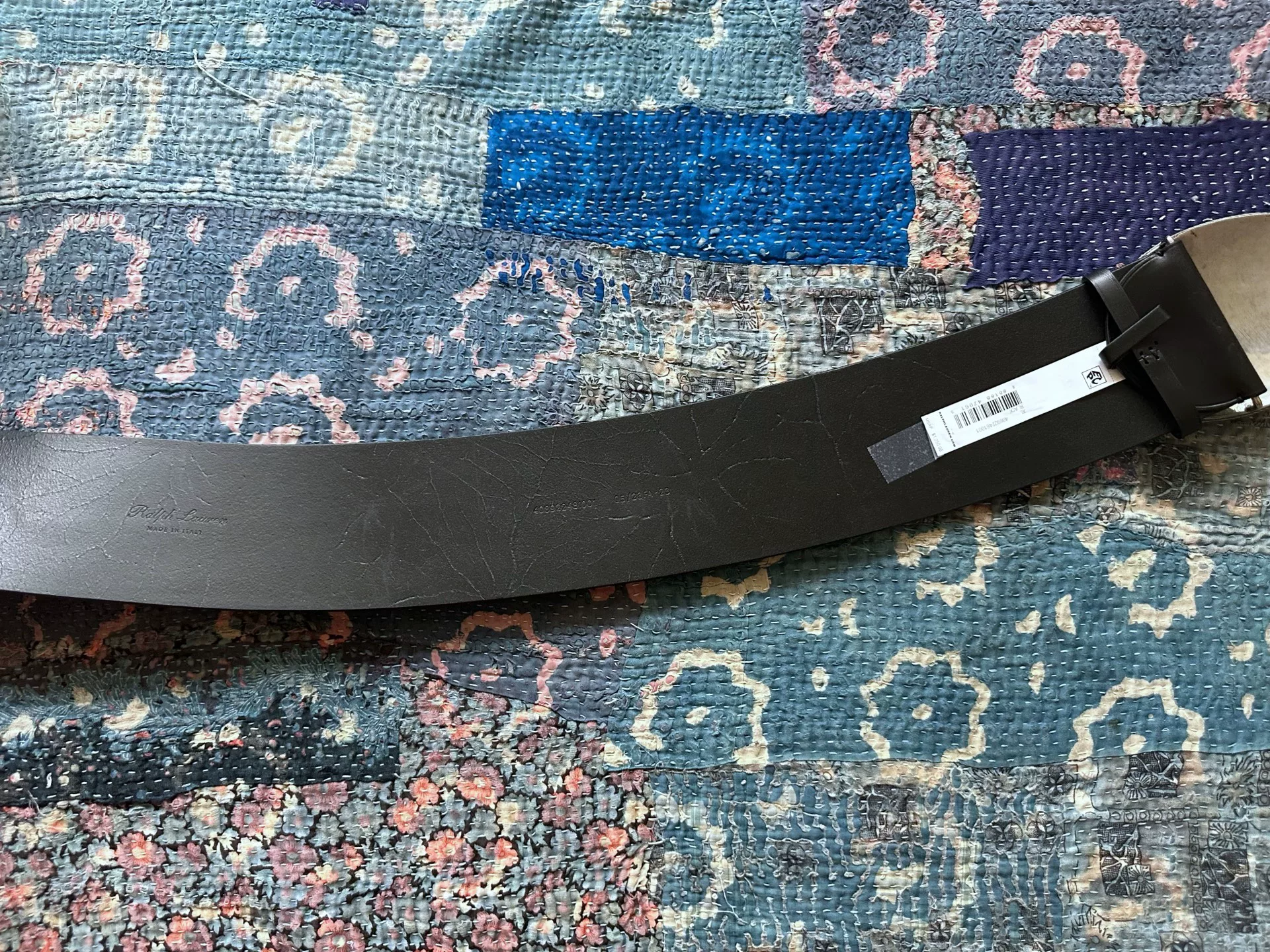 Ralph Lauren Western Leather Belt — label