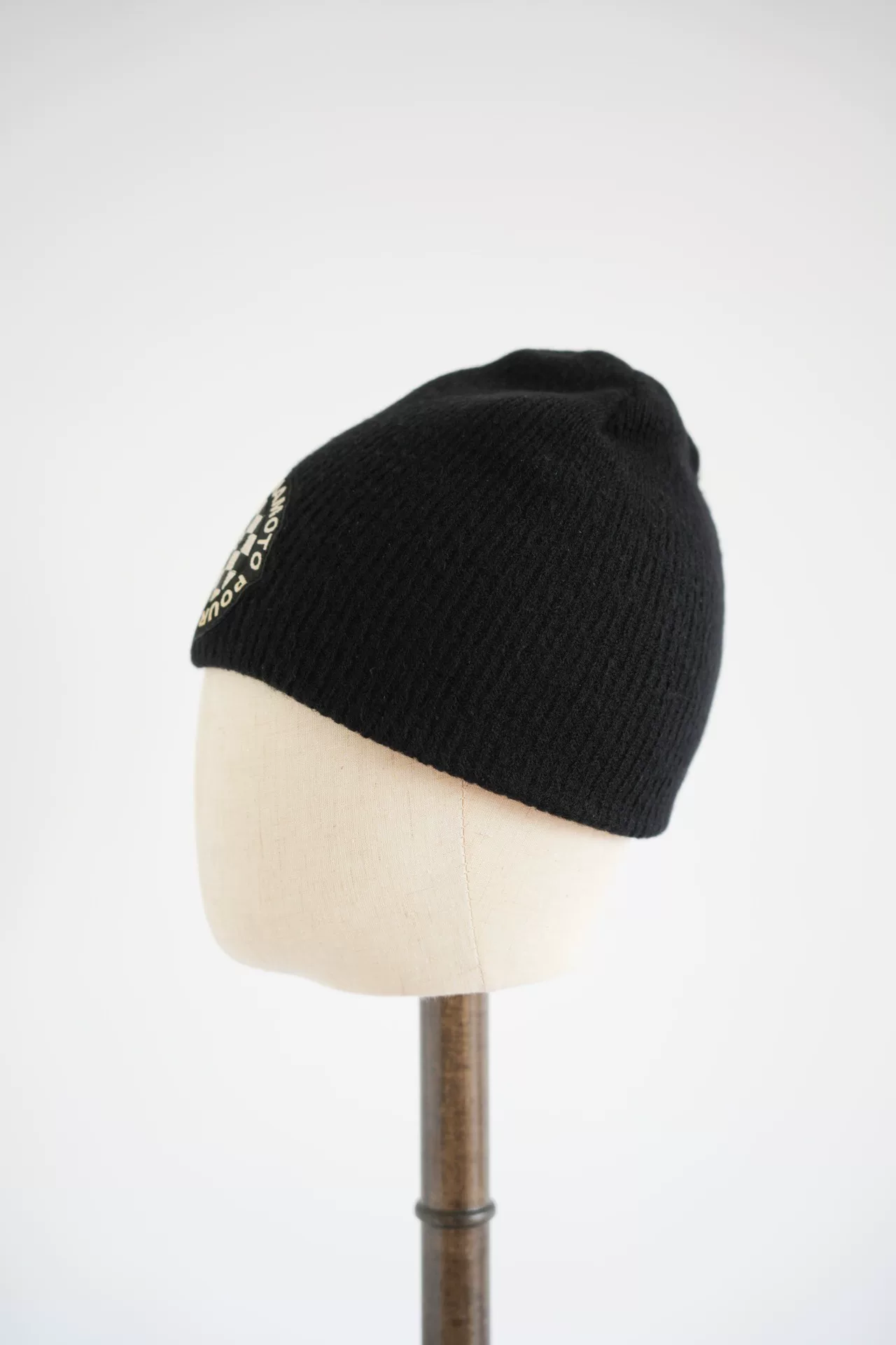 Yohji Yamamoto 04AW Checkered Knit Beanie — detail