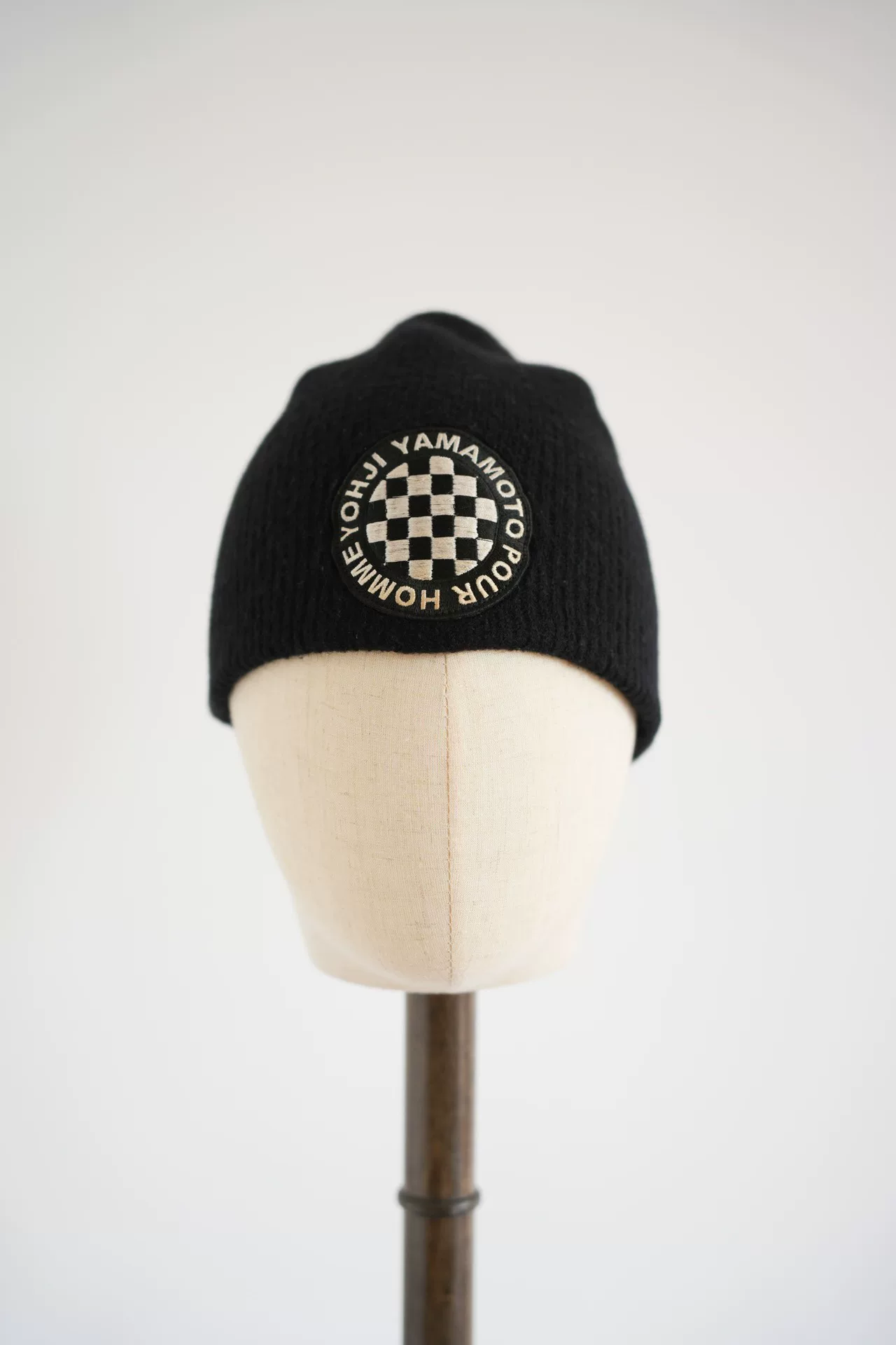 Yohji Yamamoto 04AW Checkered Knit Beanie — front