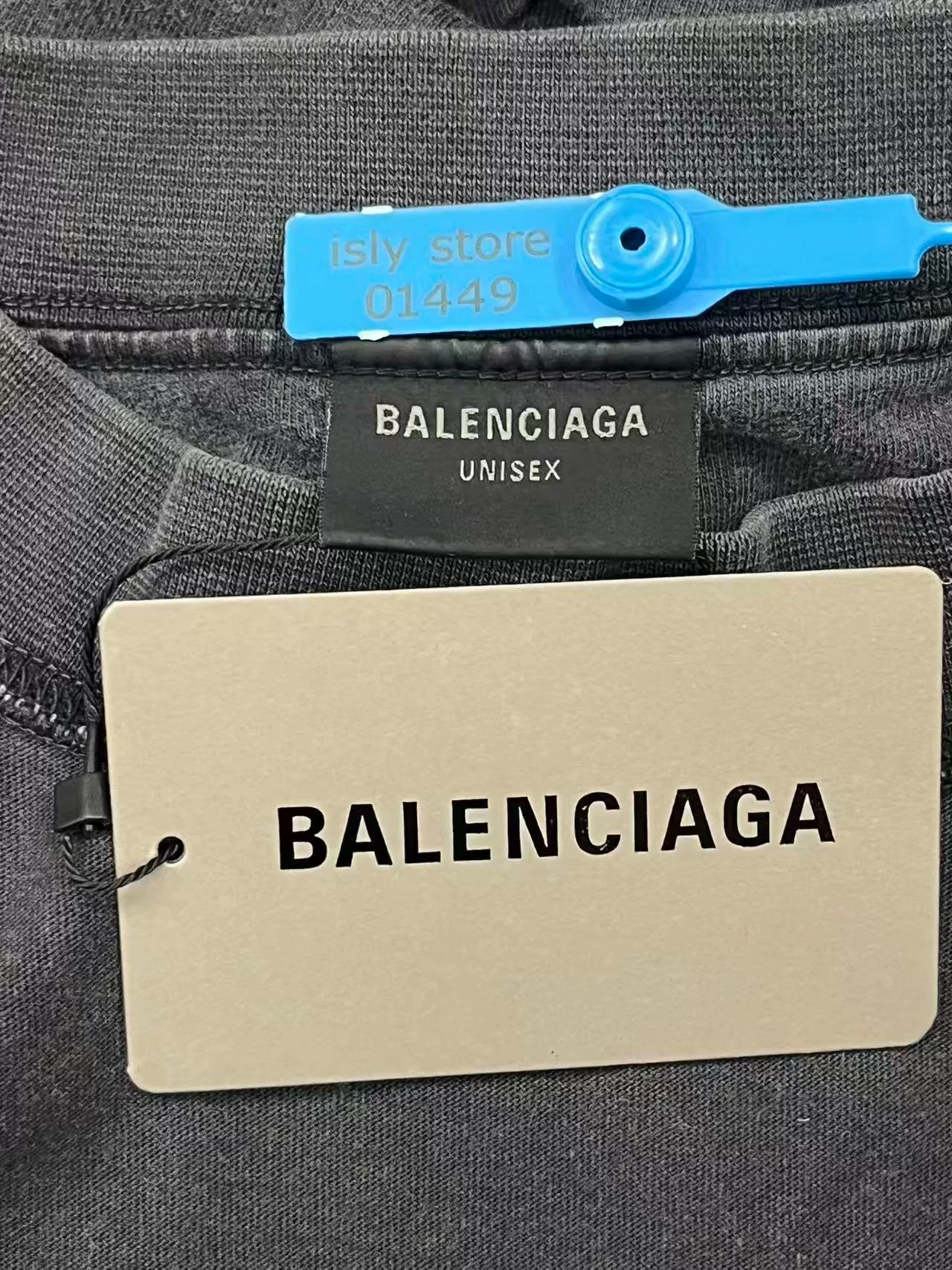 Balenciaga Loose Graphic Print Short-Sleeve T-Shirt — label