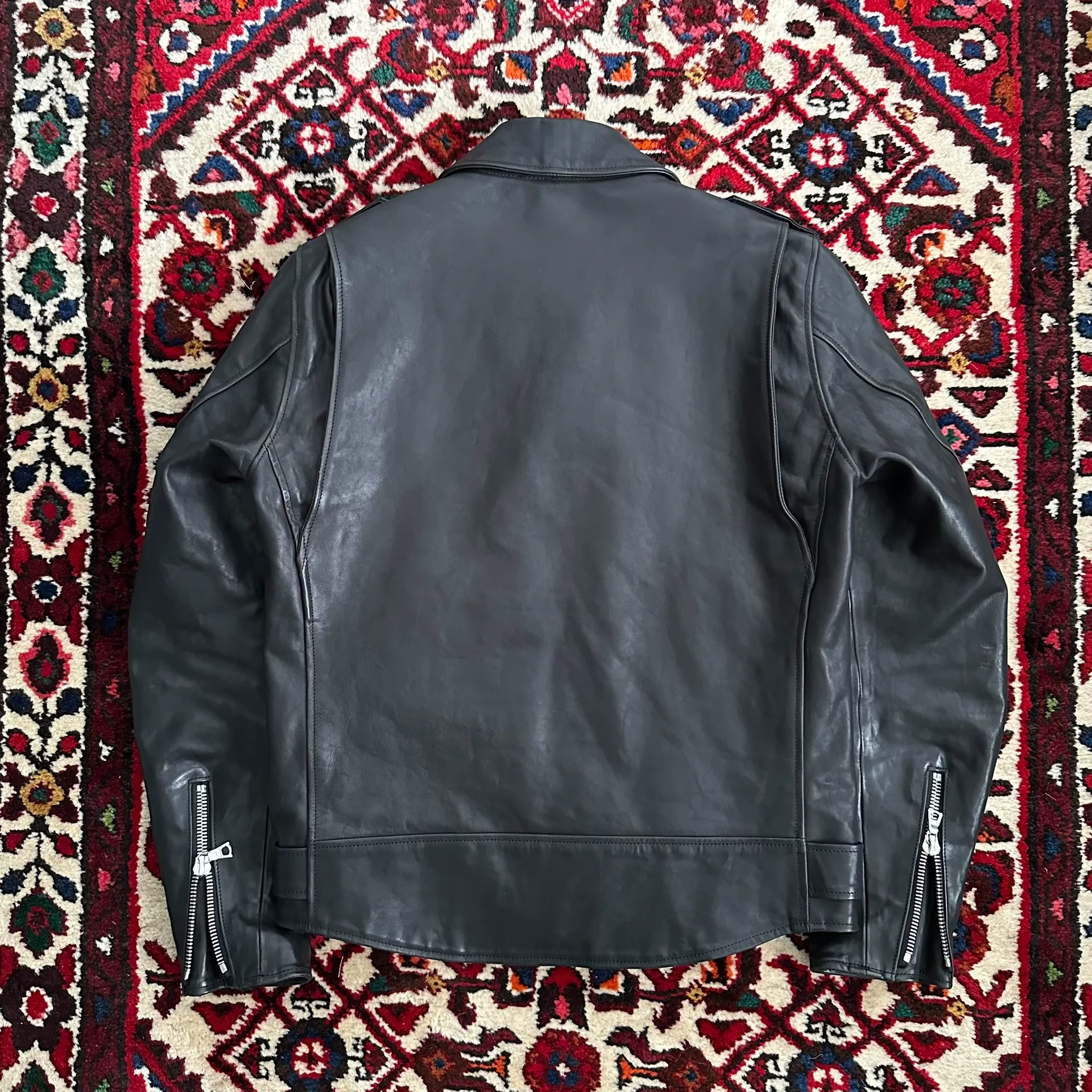 visvim 10AW Strabler Motorcycle Leather Jacket — front