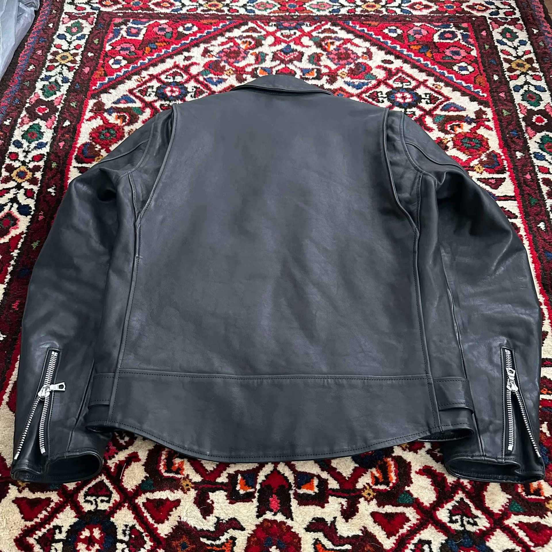 visvim 10AW Strabler Motorcycle Leather Jacket — detail
