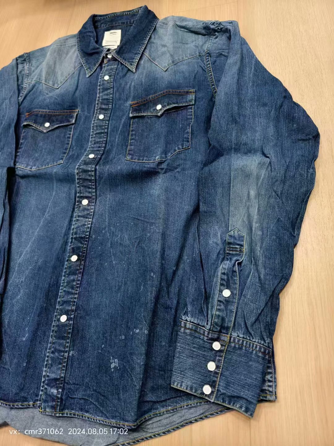 visvim 19AW Bandito Dry Denim Shirt — detail