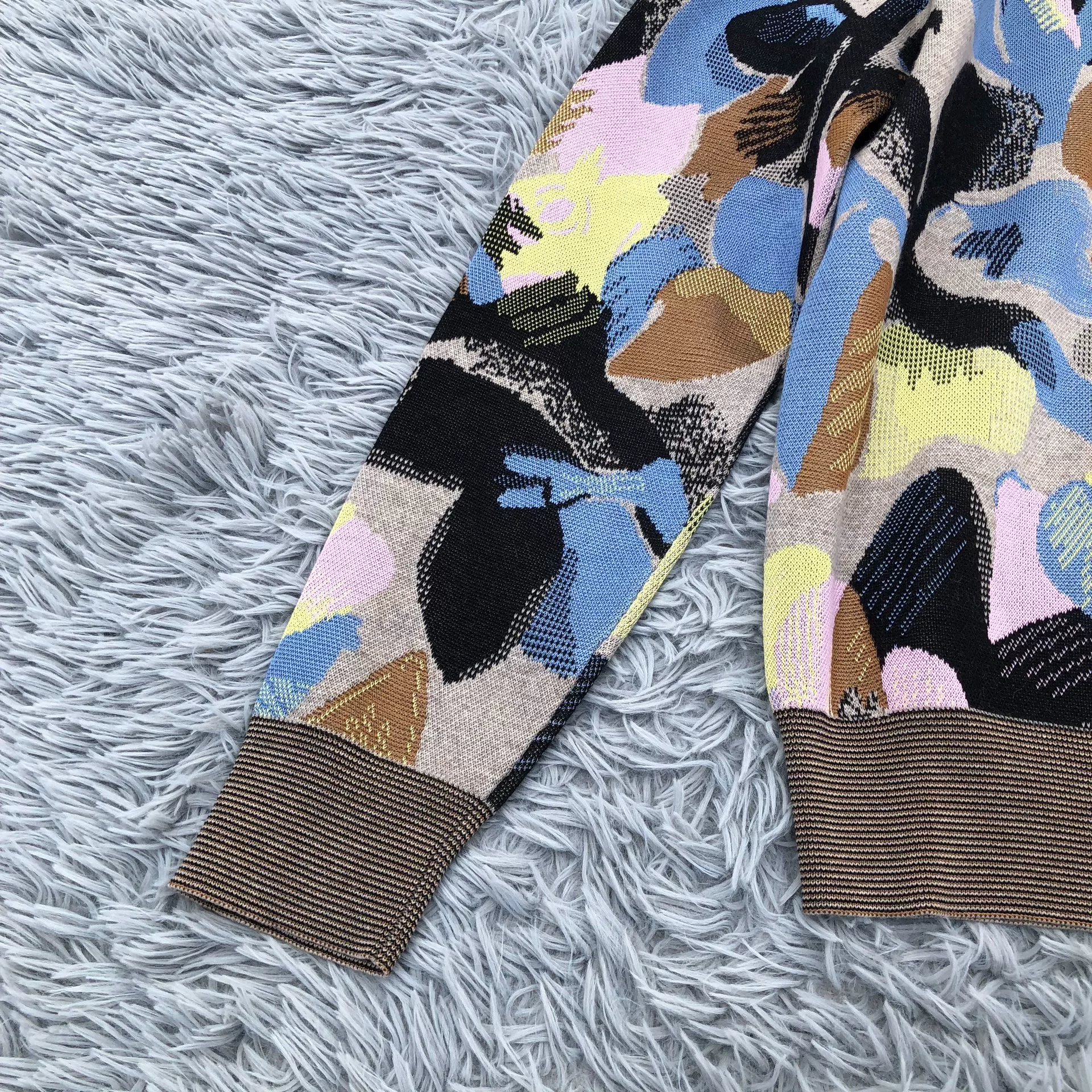 Dior Floral Graffiti Knit Sweater — front