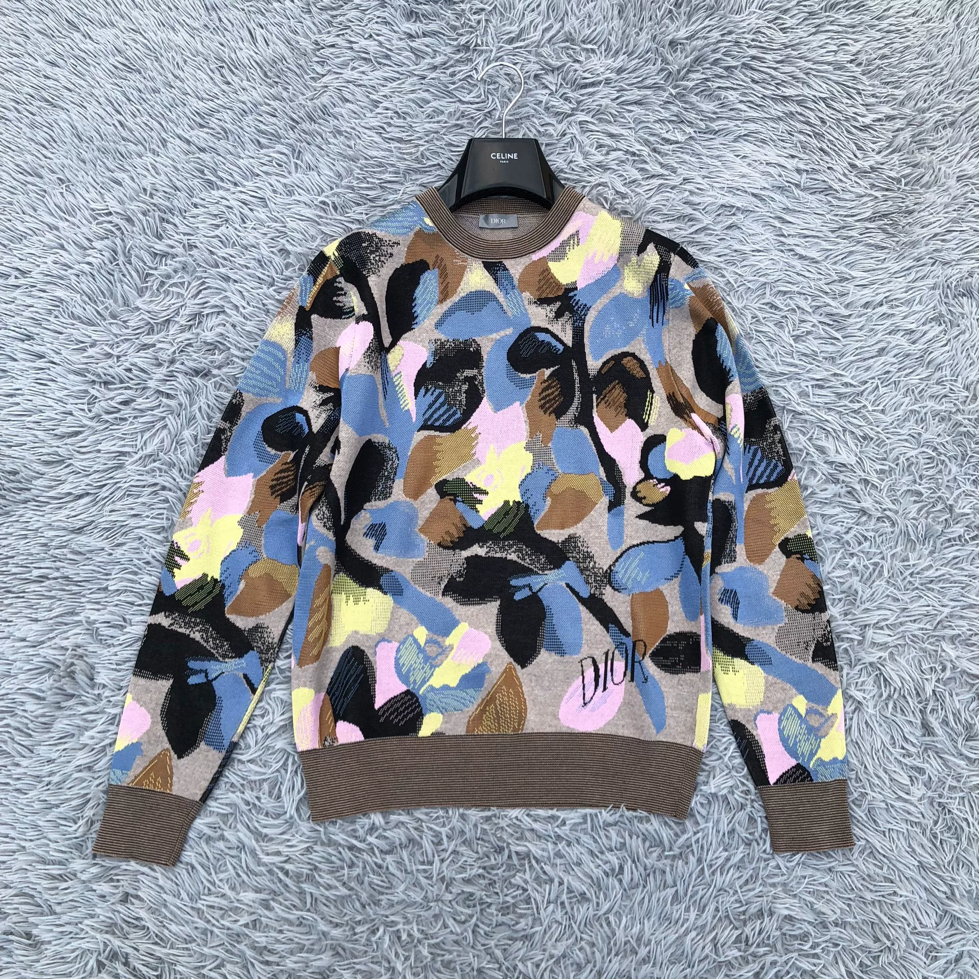 Dior Floral Graffiti Knit Sweater