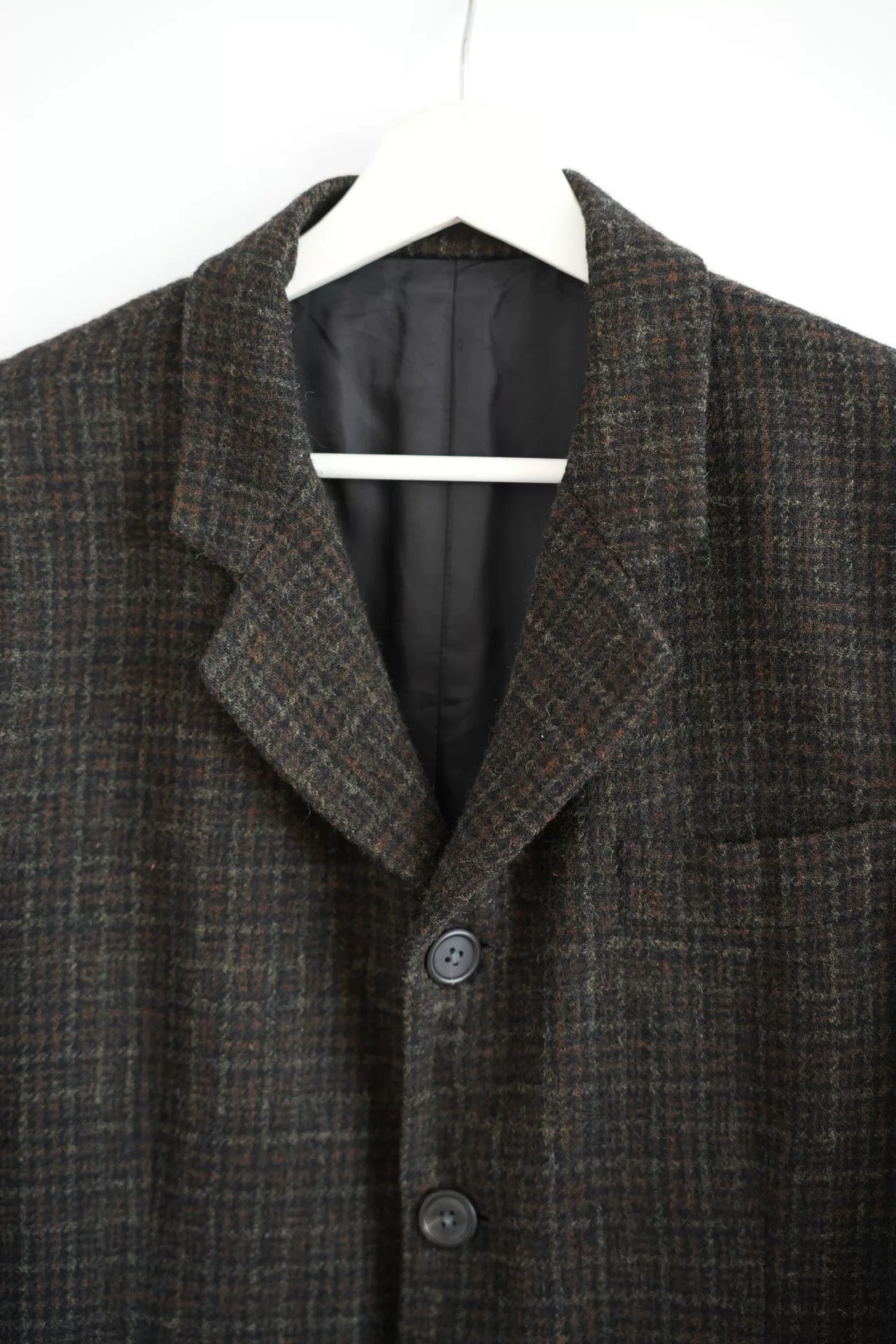 Yohji Yamamoto 80s Vintage Check Blazer — detail