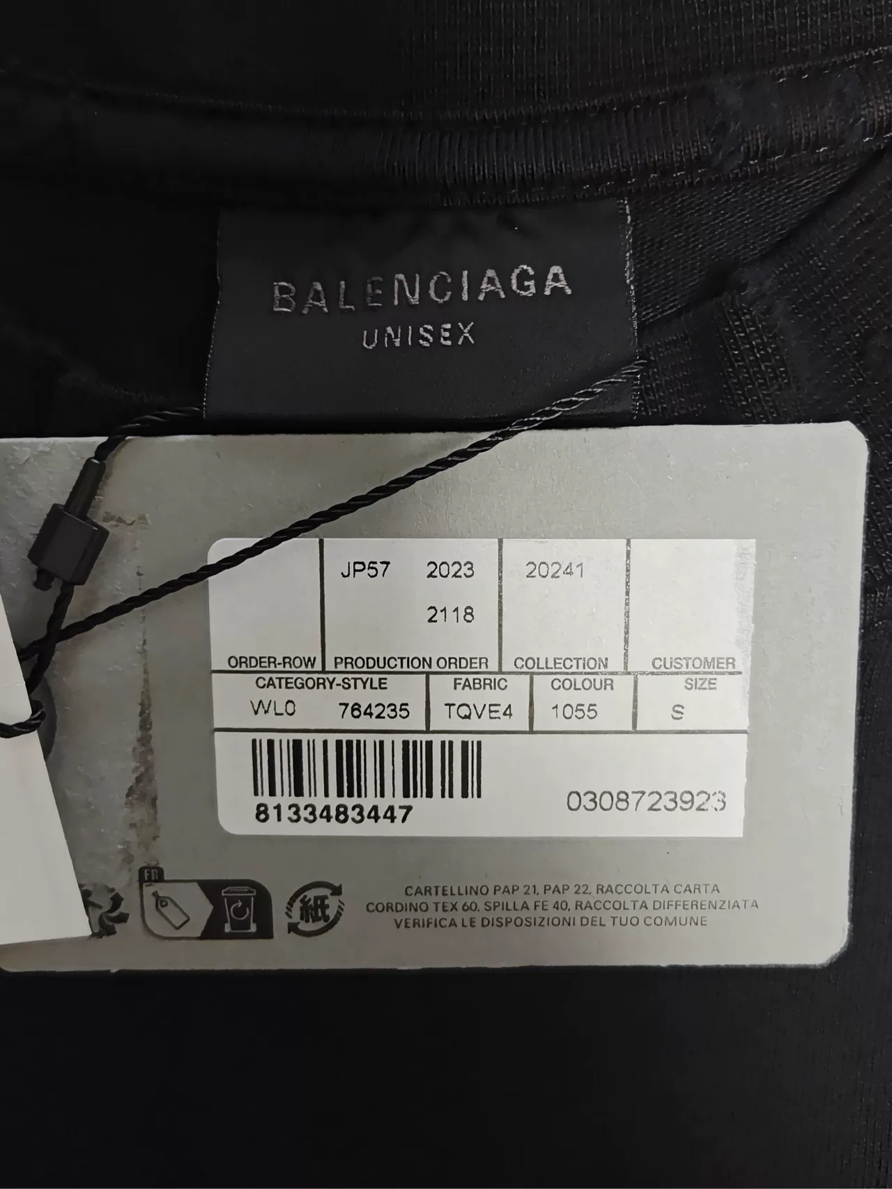 Balenciaga 24SS CD Valentine's Distressed T-Shirt — back