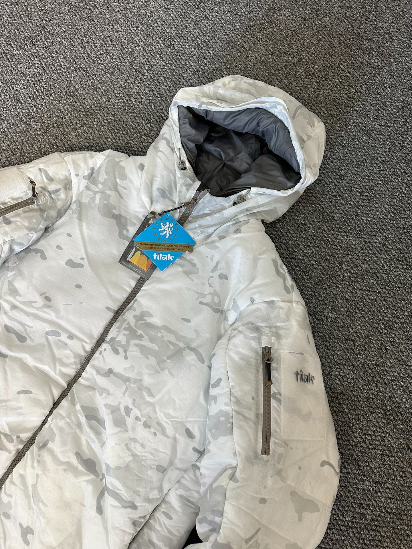 Tilak White Camo Cotton Jacket — front