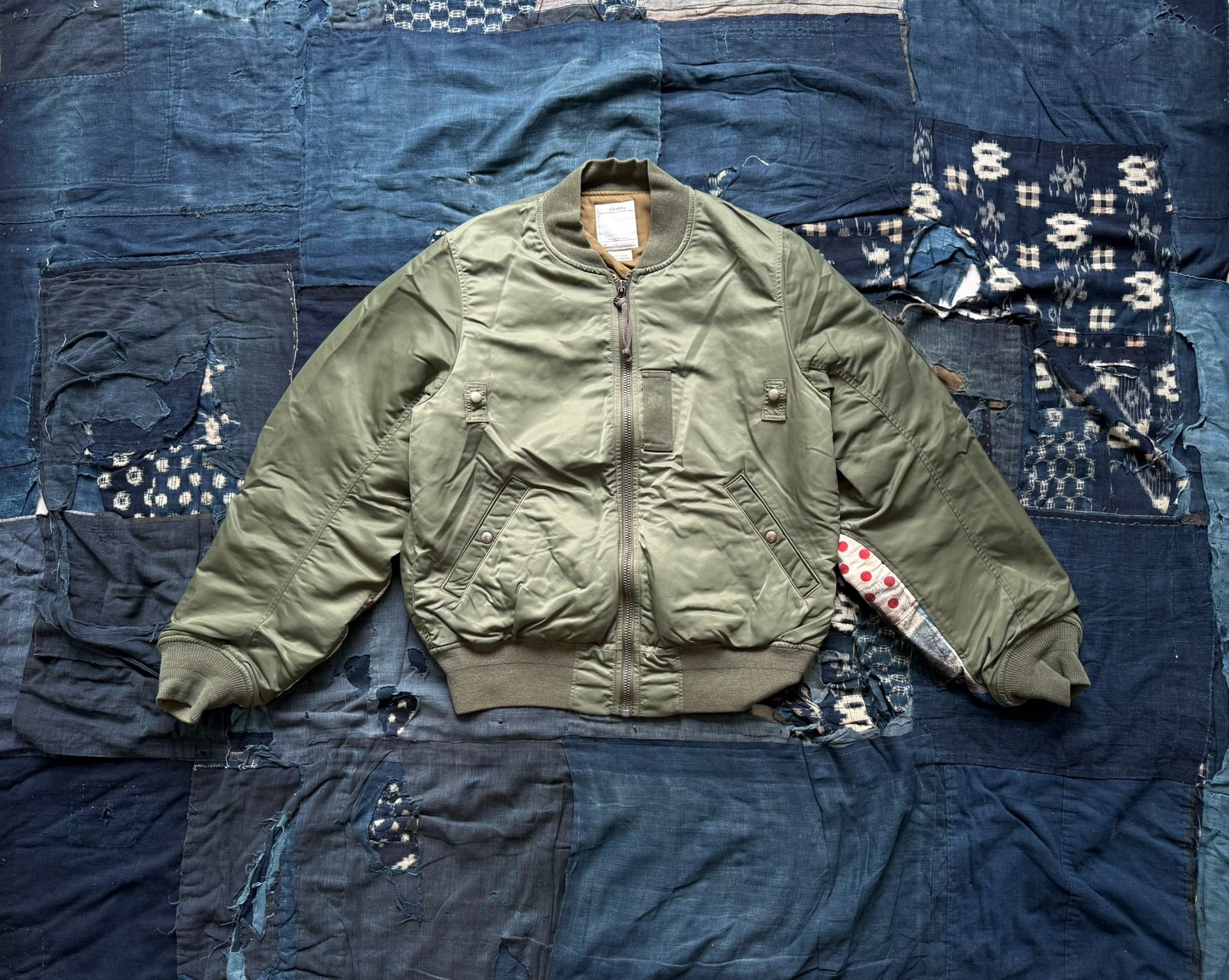 VISVIM 19SS THORSON JKT COLLAGE MA1 Jacket — detail