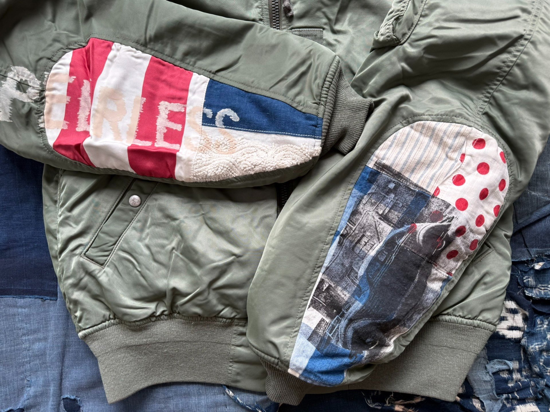 VISVIM 19SS THORSON JKT COLLAGE MA1 Jacket — back