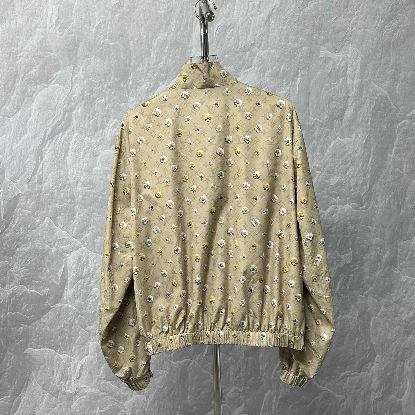 Louis Vuitton FW26 Daisy Print Zip Jacket — detail