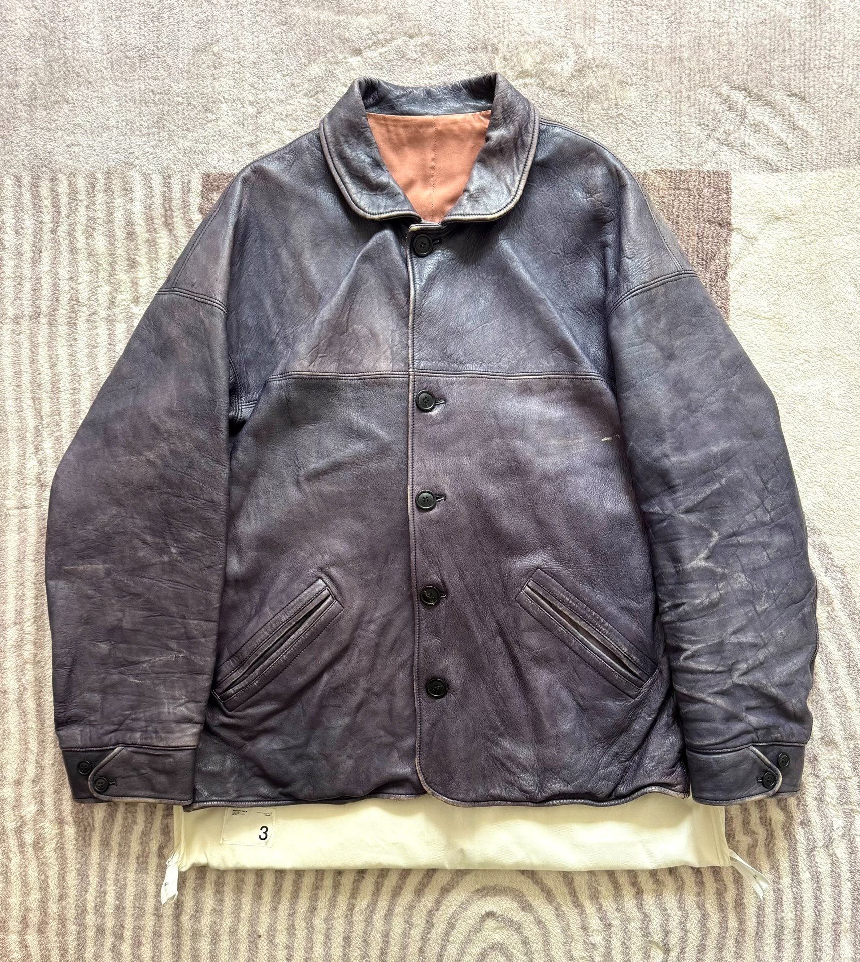 VISVIM 22SS Eton Navy Horse Leather Jkt