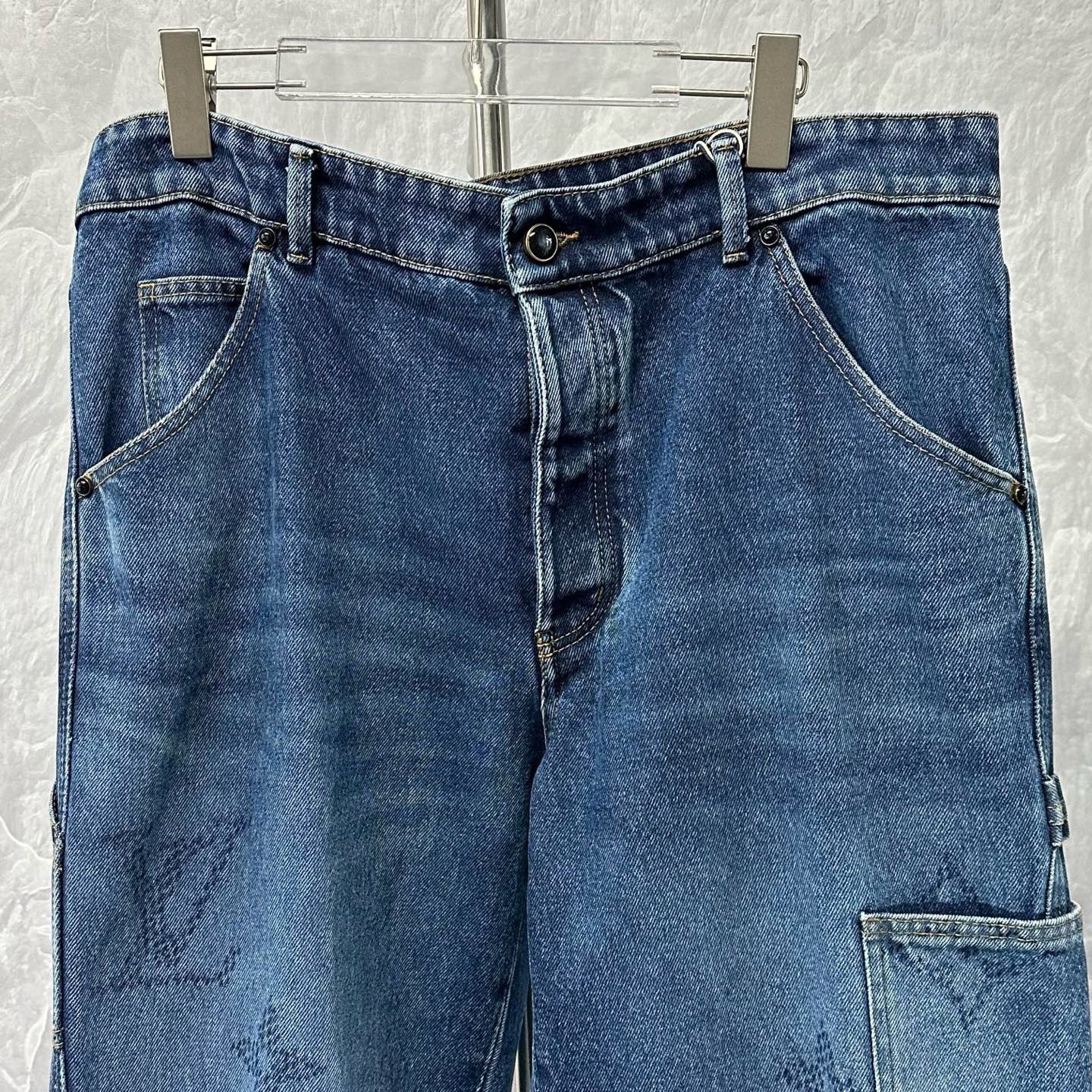 Louis Vuitton Gradient Monogram Denim Pants — front