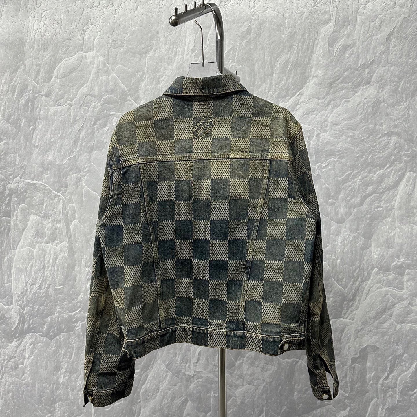 Louis Vuitton Checkerboard Denim Jacket SS24 — detail