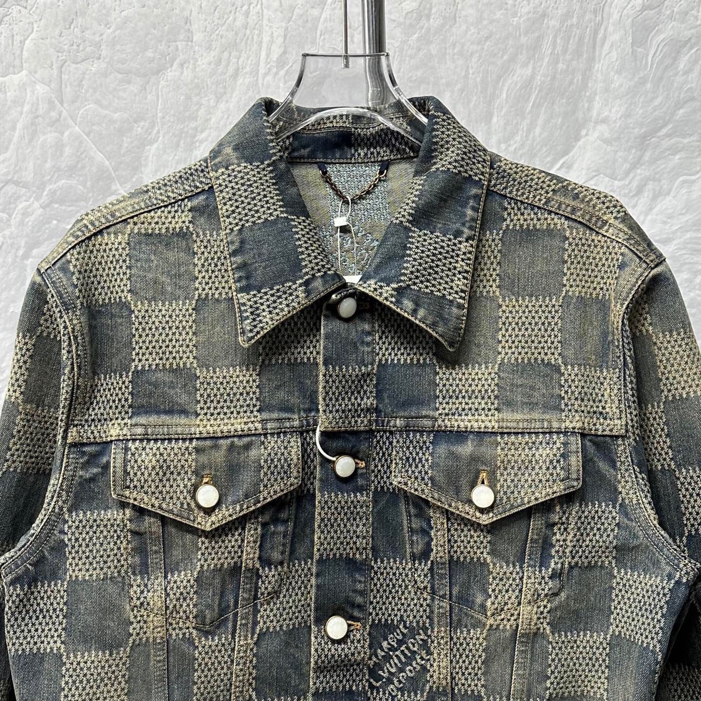 Louis Vuitton Checkerboard Denim Jacket SS24 — front